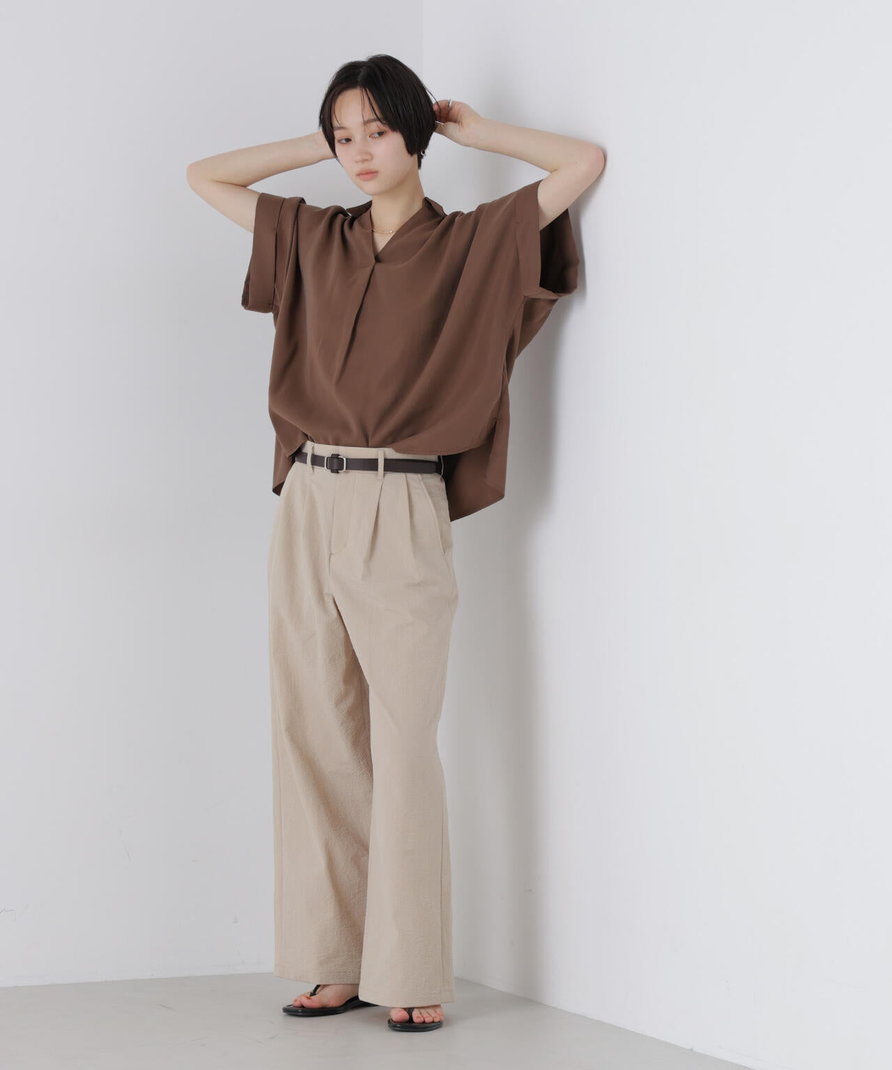 サッカーツータックワイドパンツ(セットアップ可)