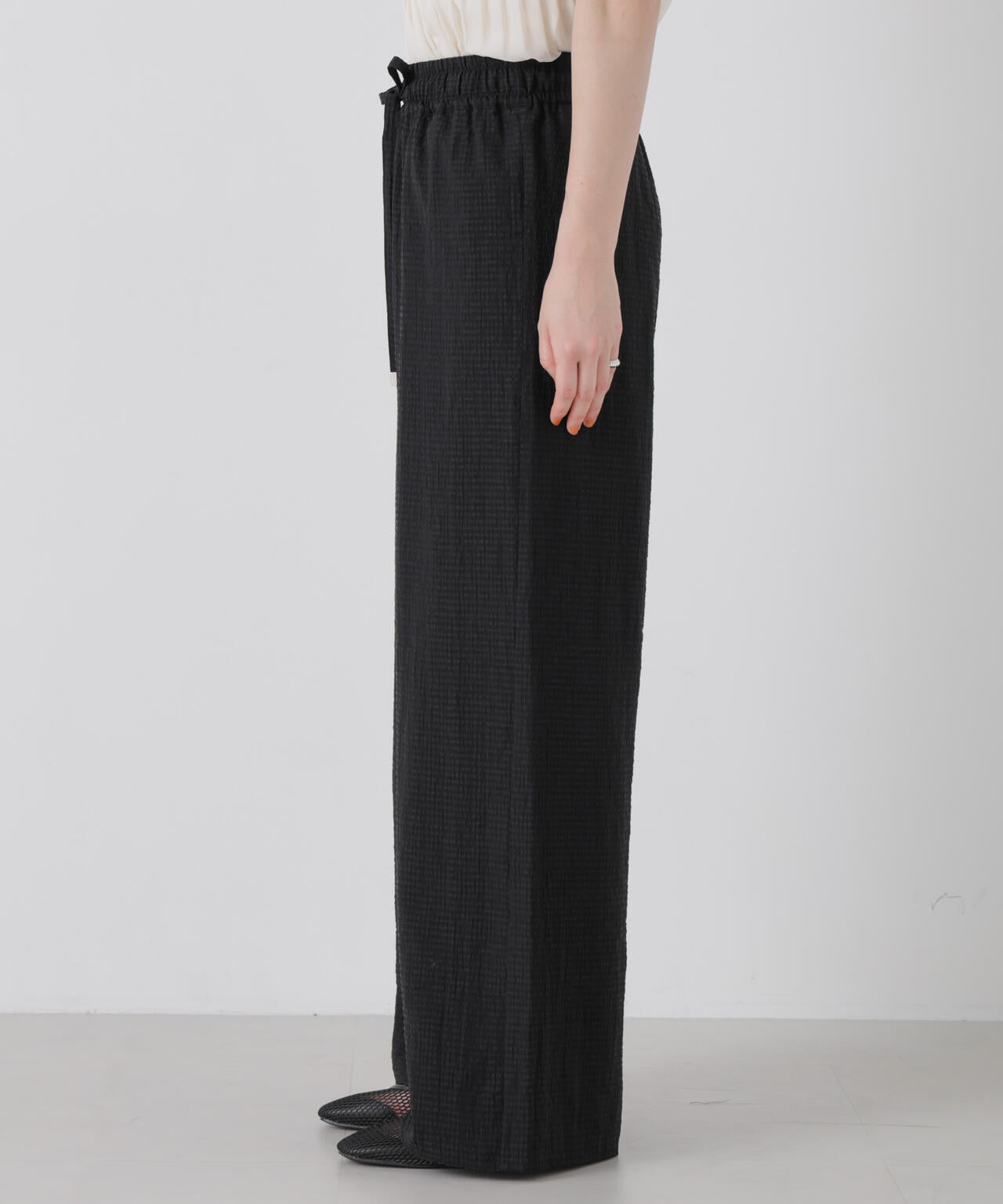 シアーチェックイージーパンツ(セットアップ可)