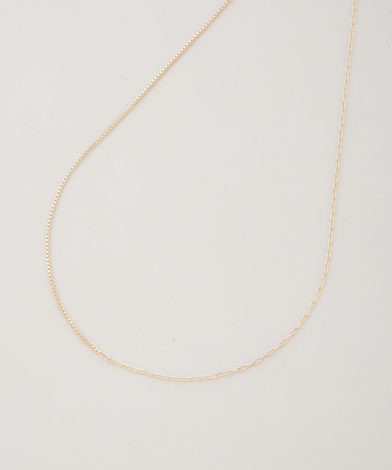 コンビチェーンデザインネックレス長さ38cm