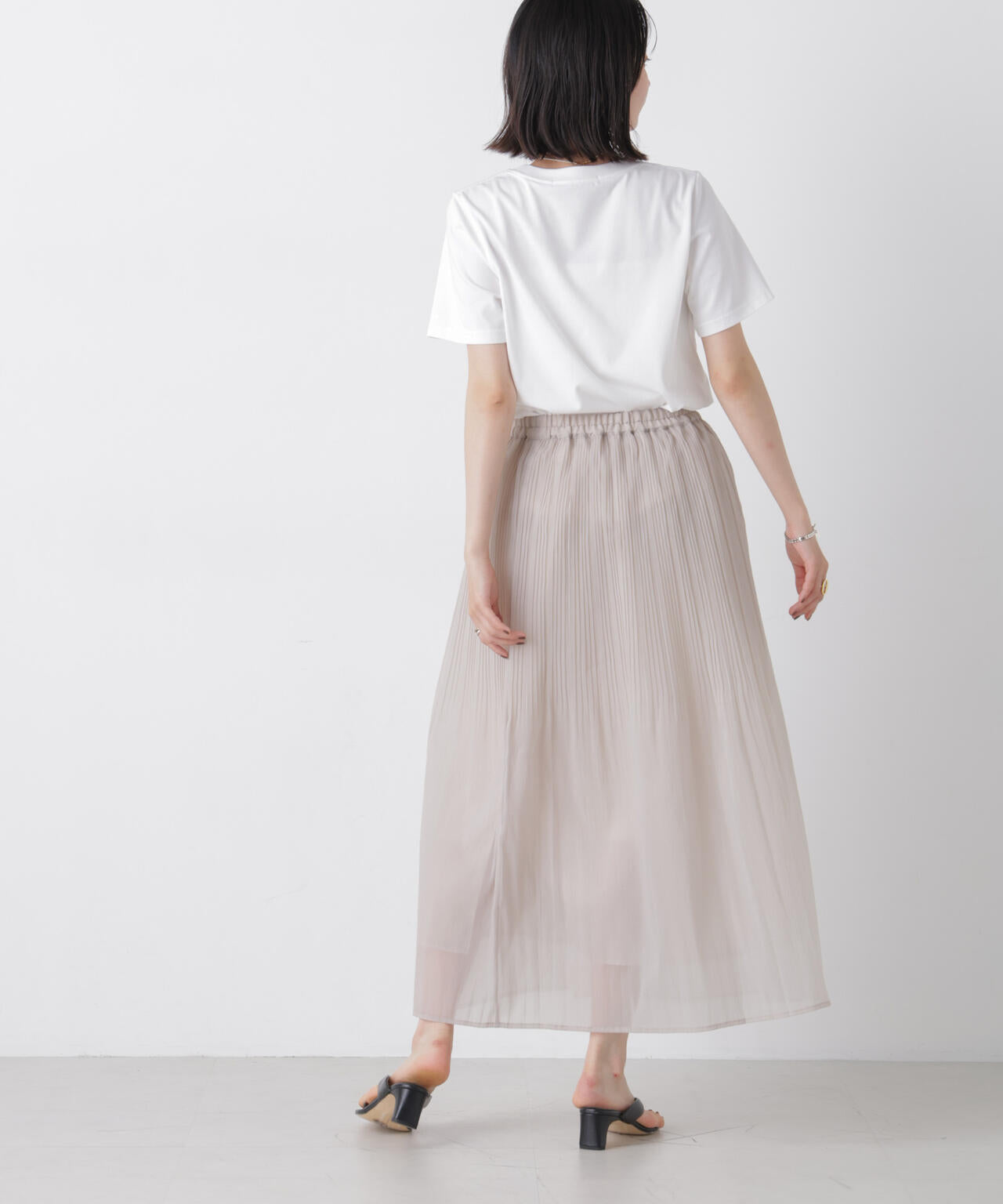 消しプリーツソフトシアースカート