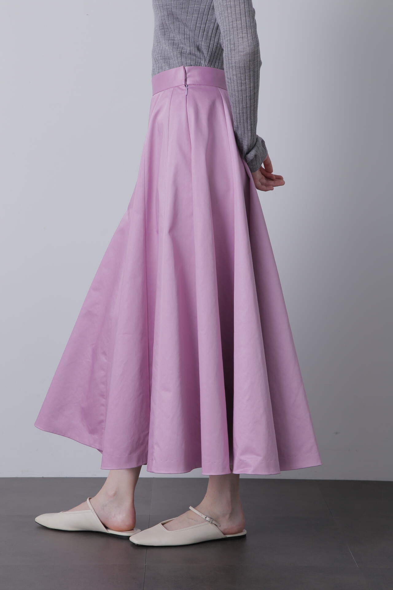 【TV着用】【Marisol 10月号掲載商品】レザーライクサテンスカート