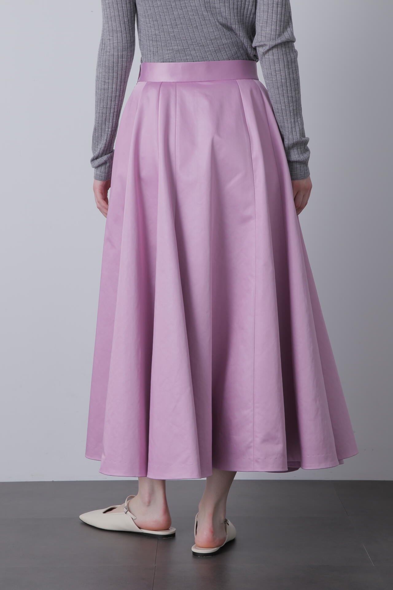 【TV着用】【Marisol 10月号掲載商品】レザーライクサテンスカート