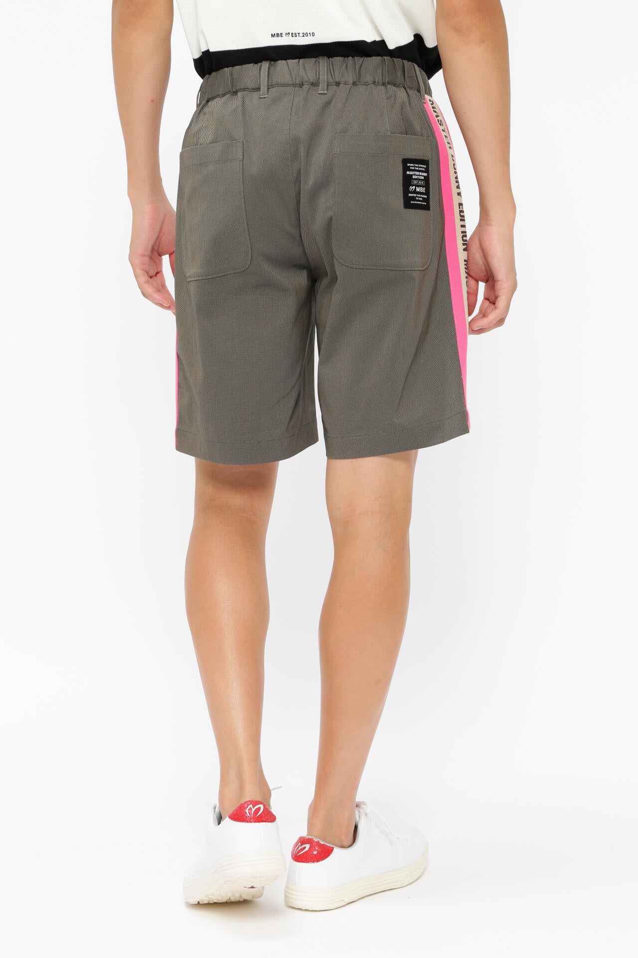 レトロレンジシャークスキンストレッチショートパンツ