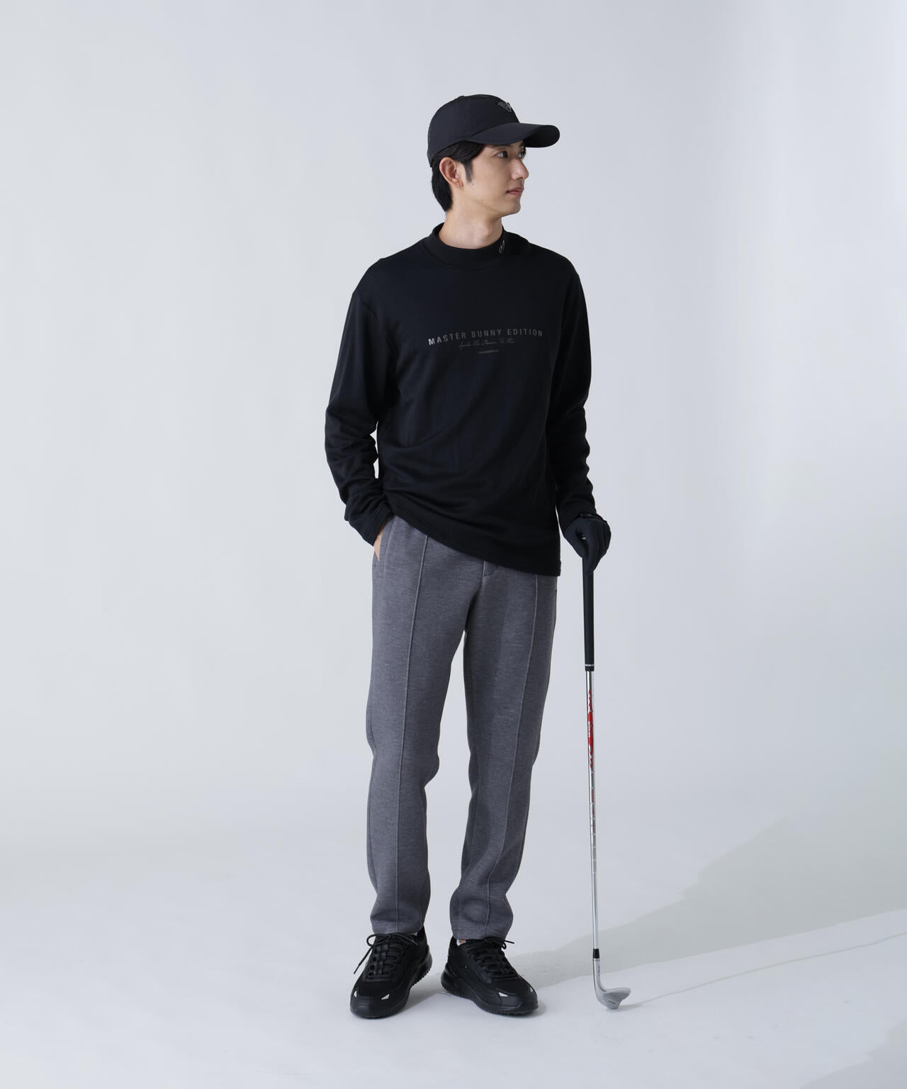 【岩井ツインズコラボカラーあり】スーパーストレッチ裏起毛長袖ハイネックカットソー
