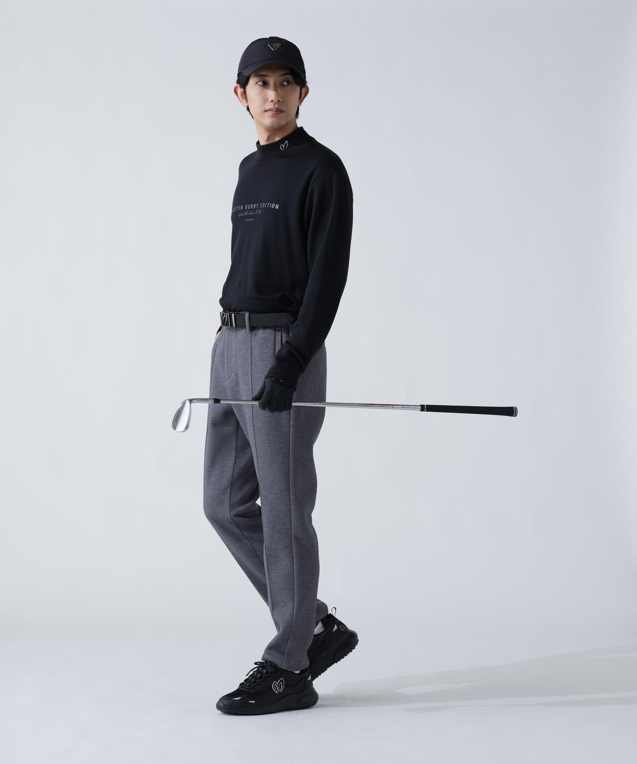【岩井ツインズコラボカラーあり】スーパーストレッチ裏起毛長袖ハイネックカットソー
