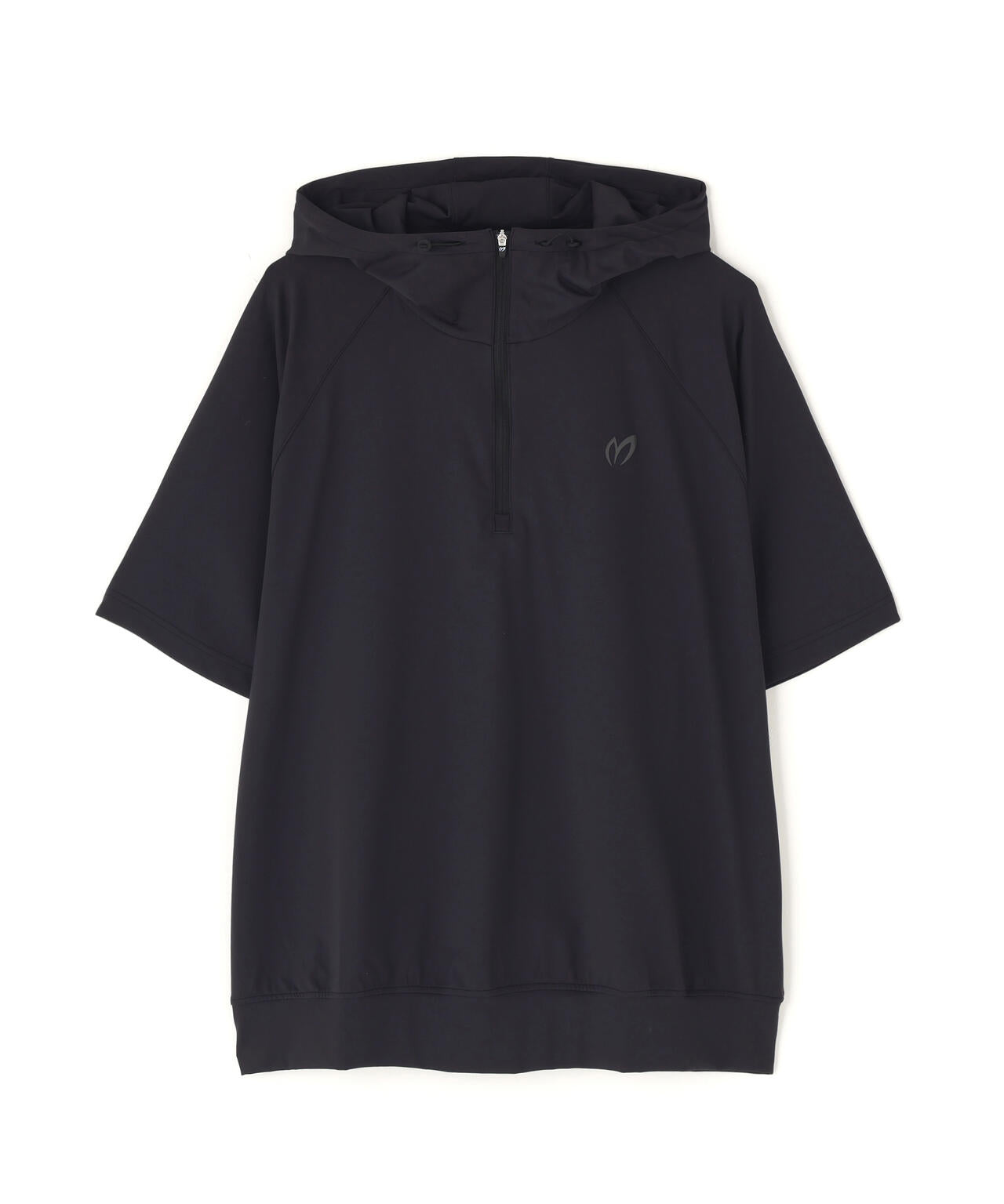 Nyベアムース半袖ハーフジップフーディプルオーバー (MENS)