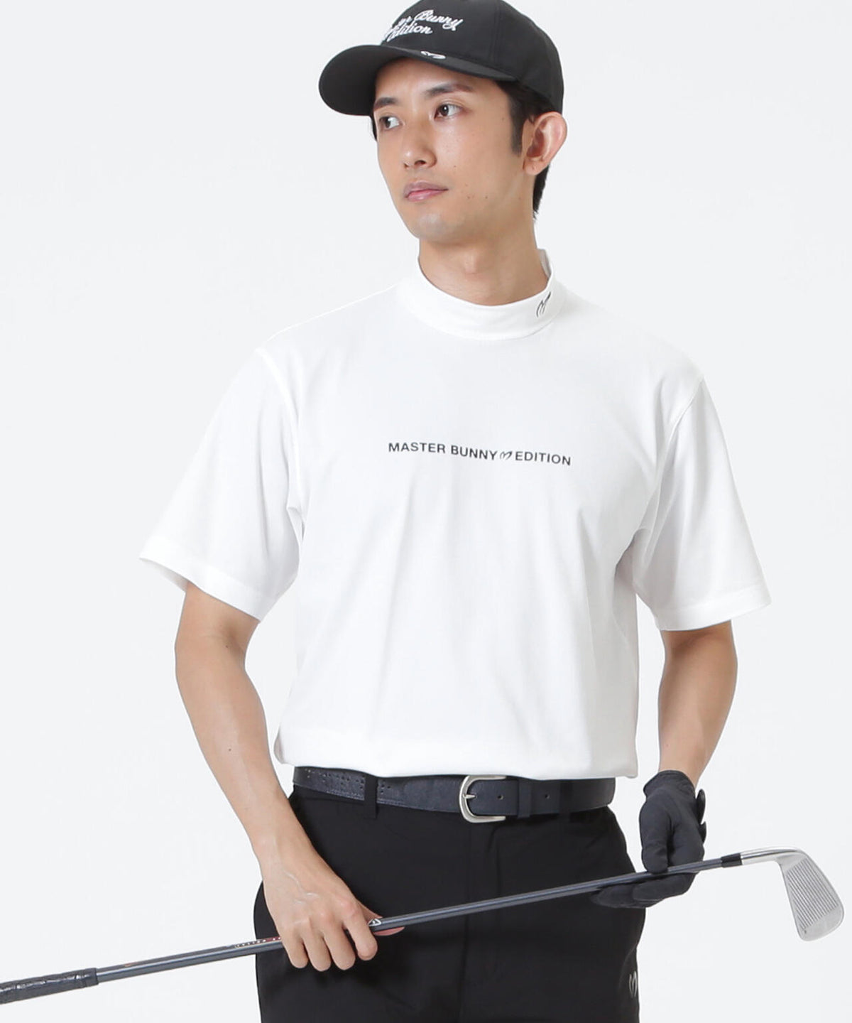 トリコットメッシュ半袖ハイネックカットソー (MENS)