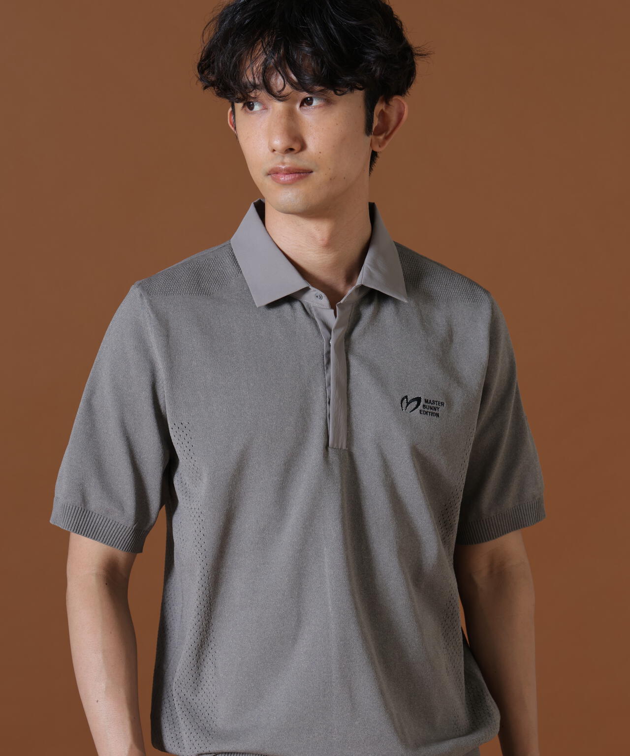 布帛衿ポロニット (MENS)