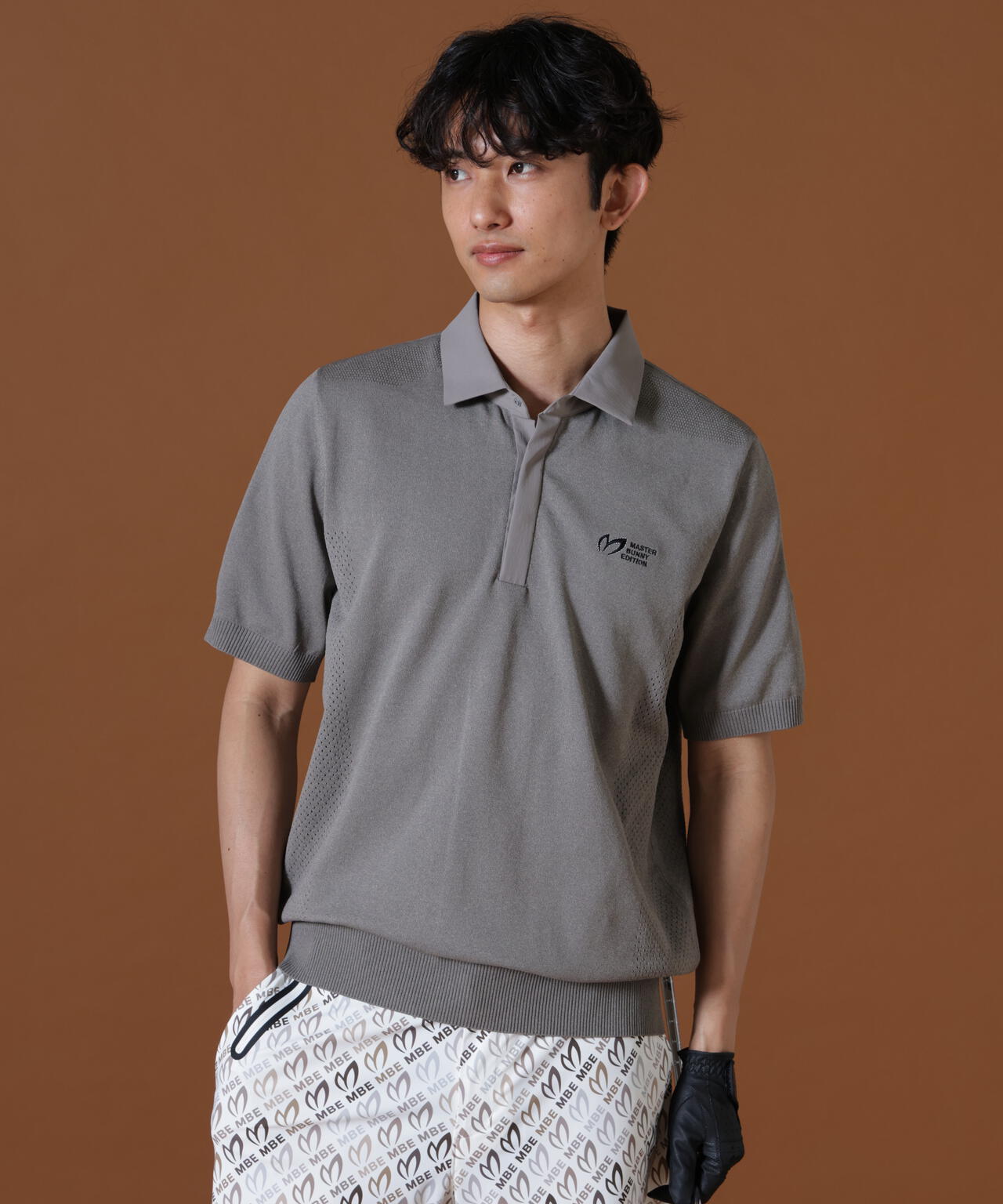 布帛衿ポロニット (MENS)