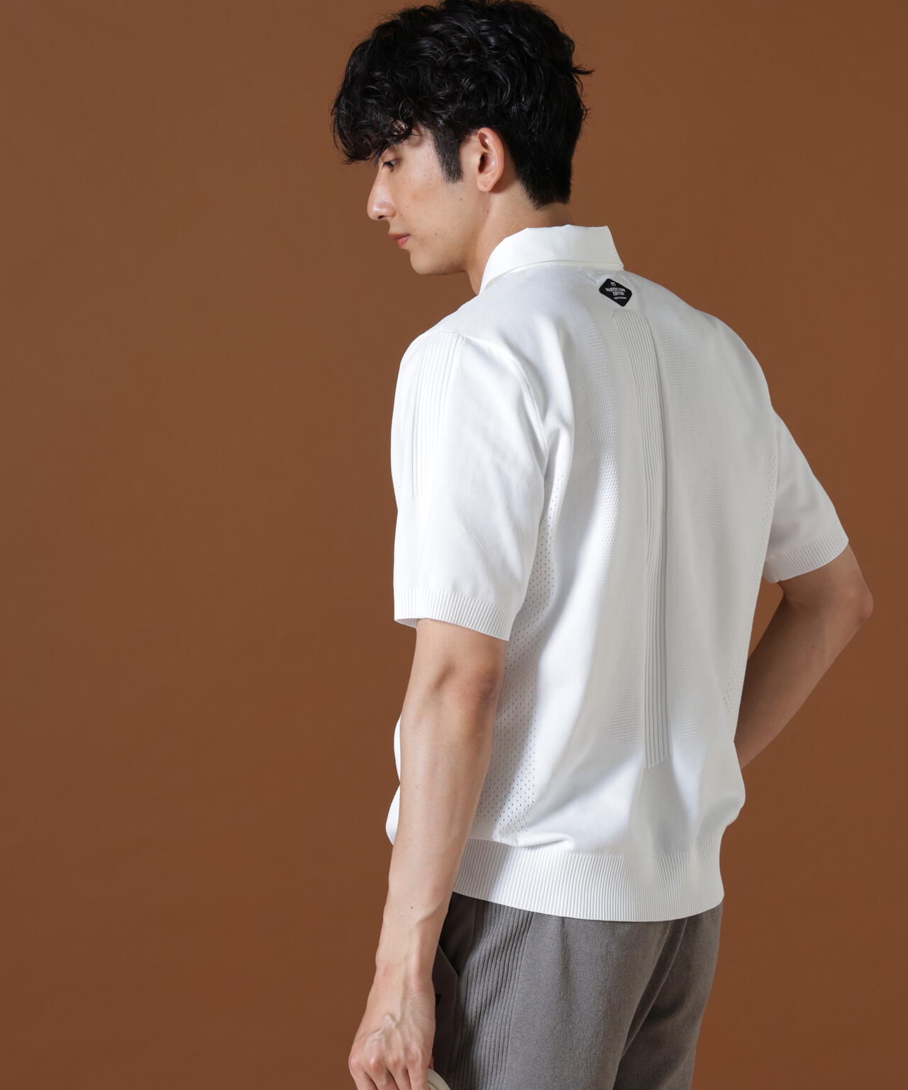 布帛衿ポロニット (MENS)