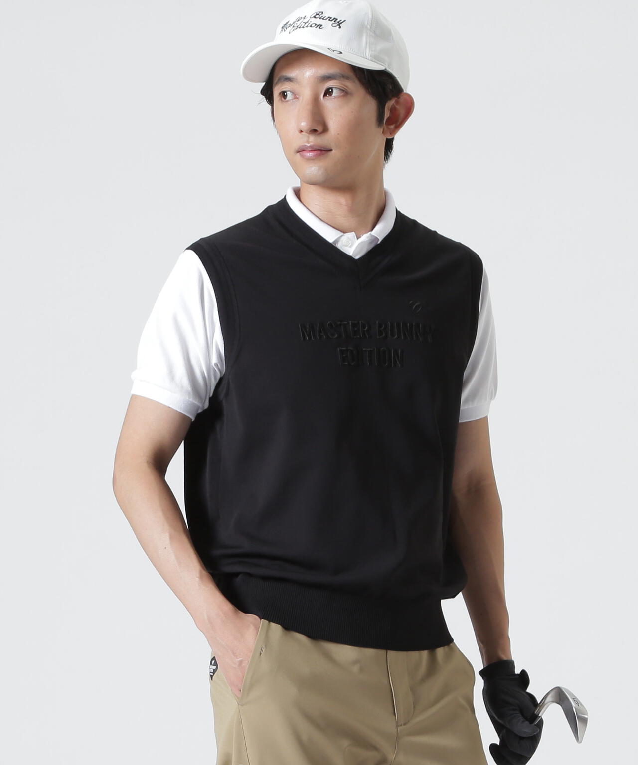 Vネックニットベスト (MENS)