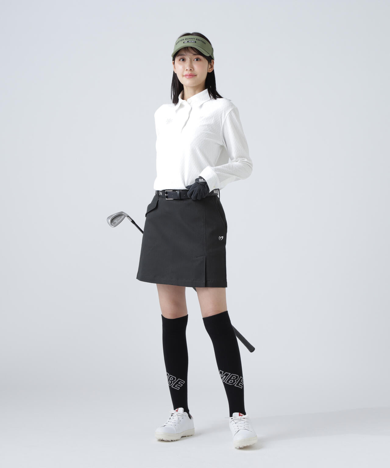リンクスロゴジャガード長袖ポロシャツ