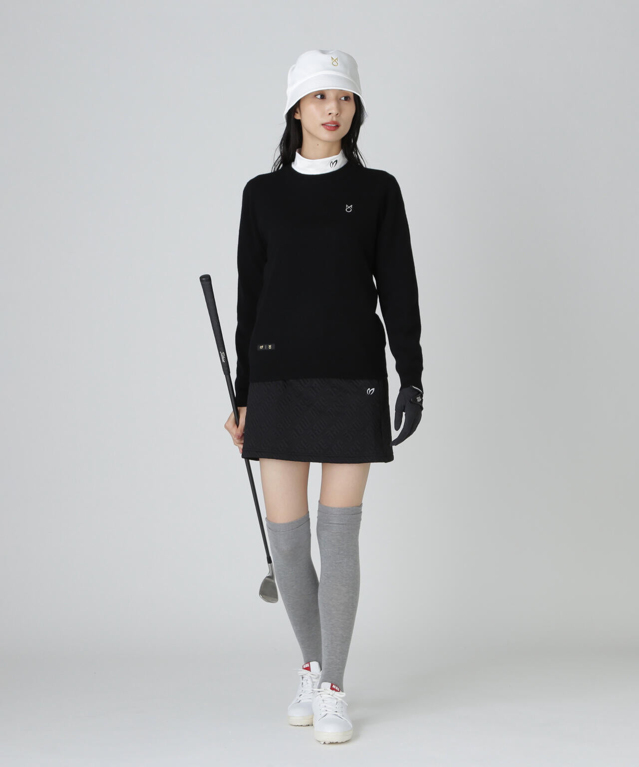 【上田桃子プロコラボカラーあり】カシミヤクルーネックニットプルオーバー