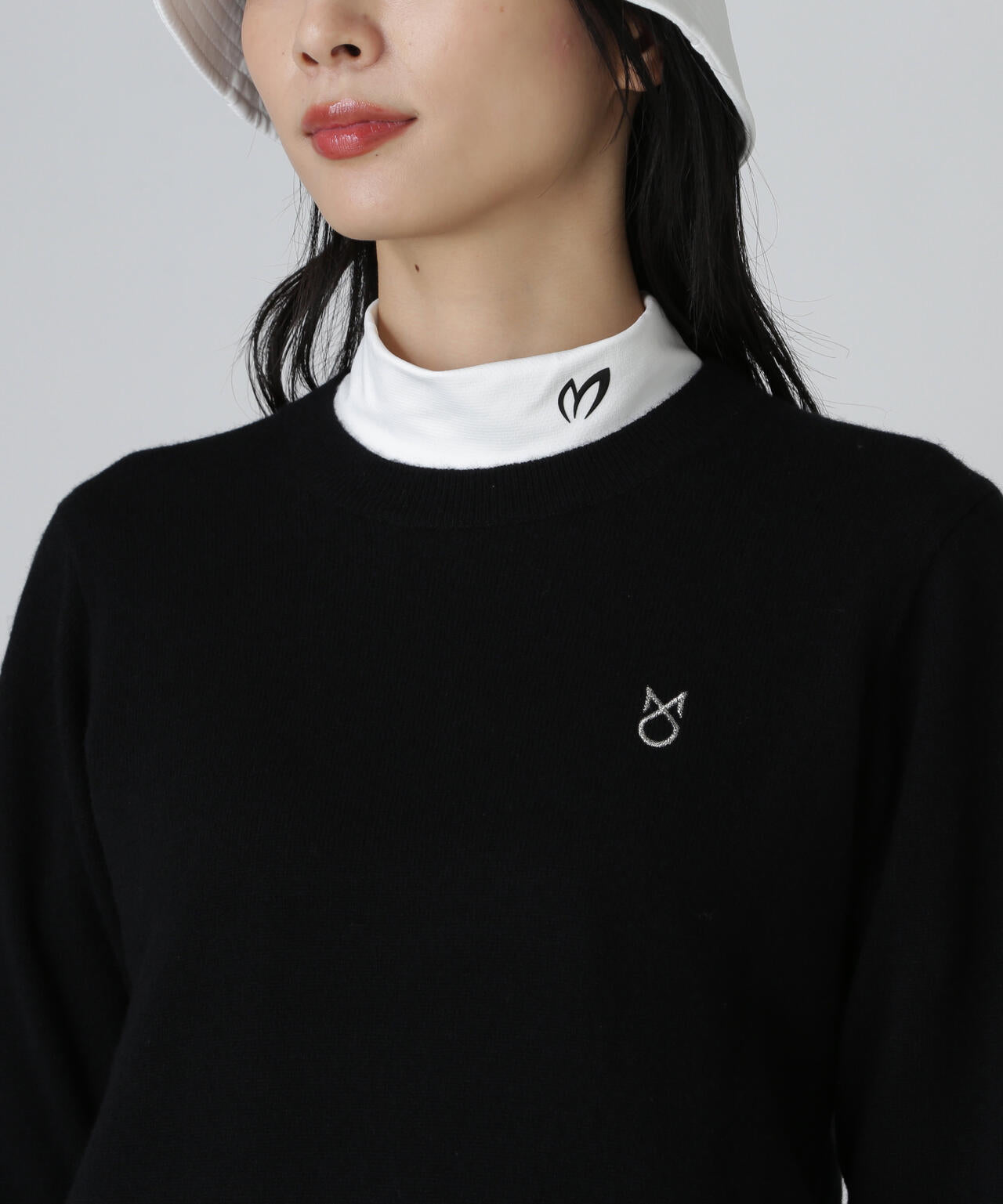 【上田桃子プロコラボカラーあり】カシミヤクルーネックニットプルオーバー