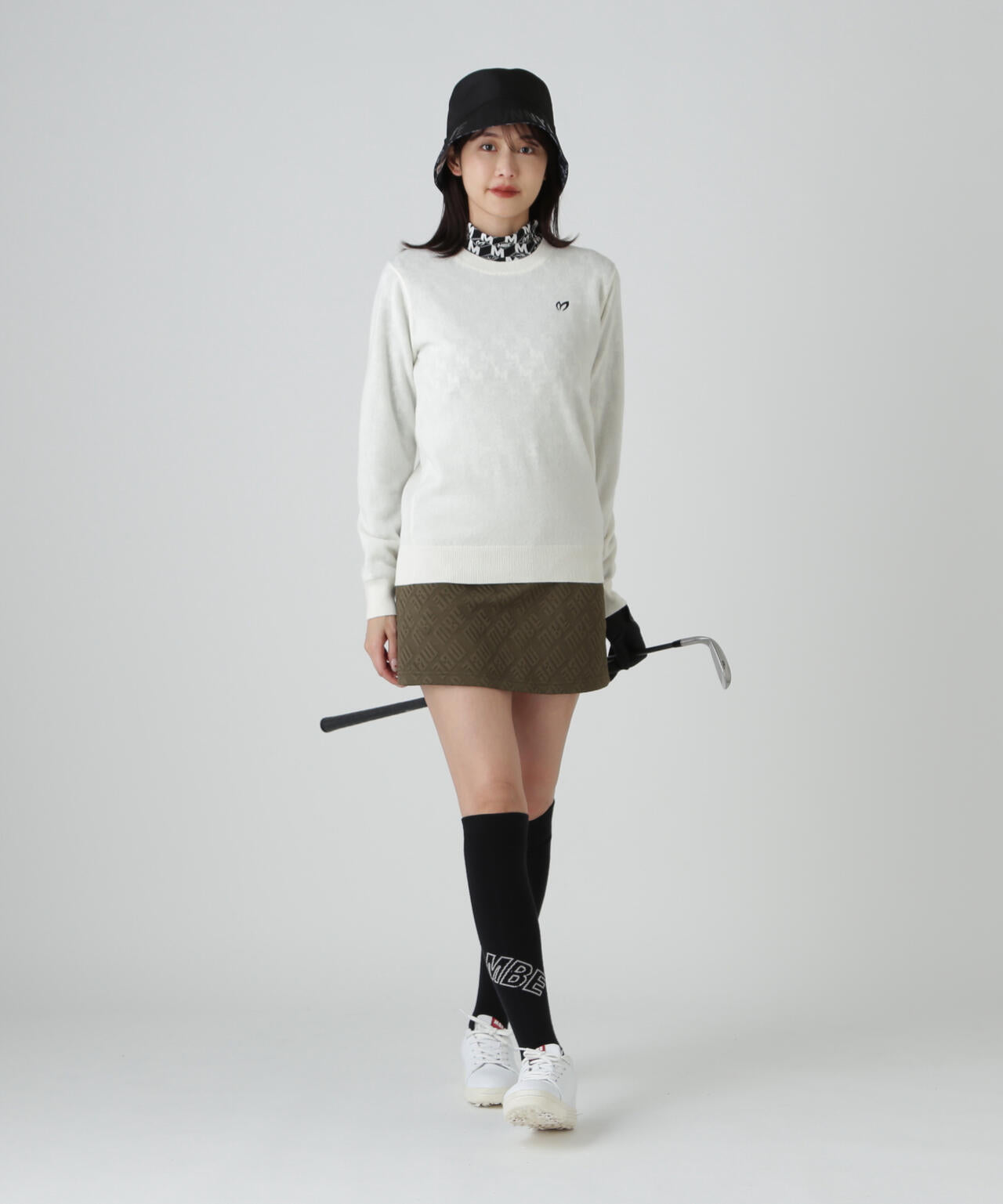 【上田桃子プロコラボカラーあり】カシミヤクルーネックニットプルオーバー