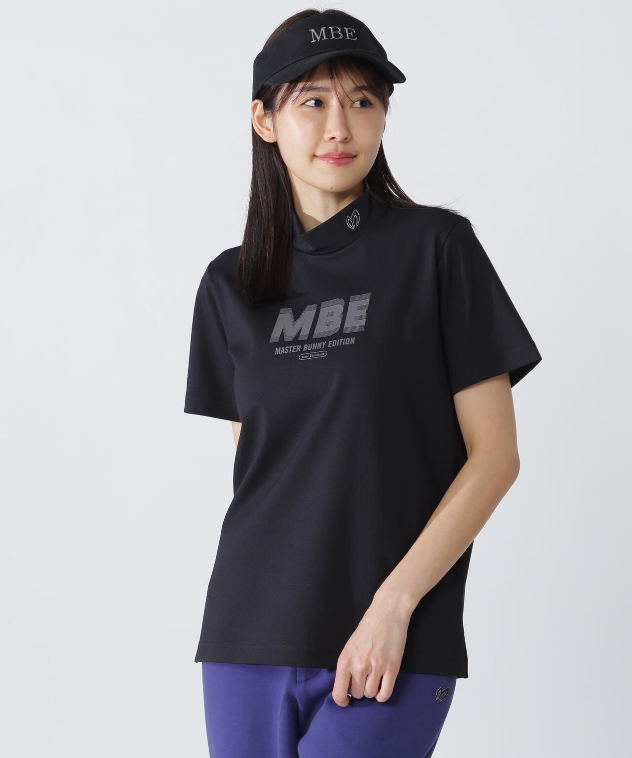 4WAYジャガード半袖モックネックカットソー