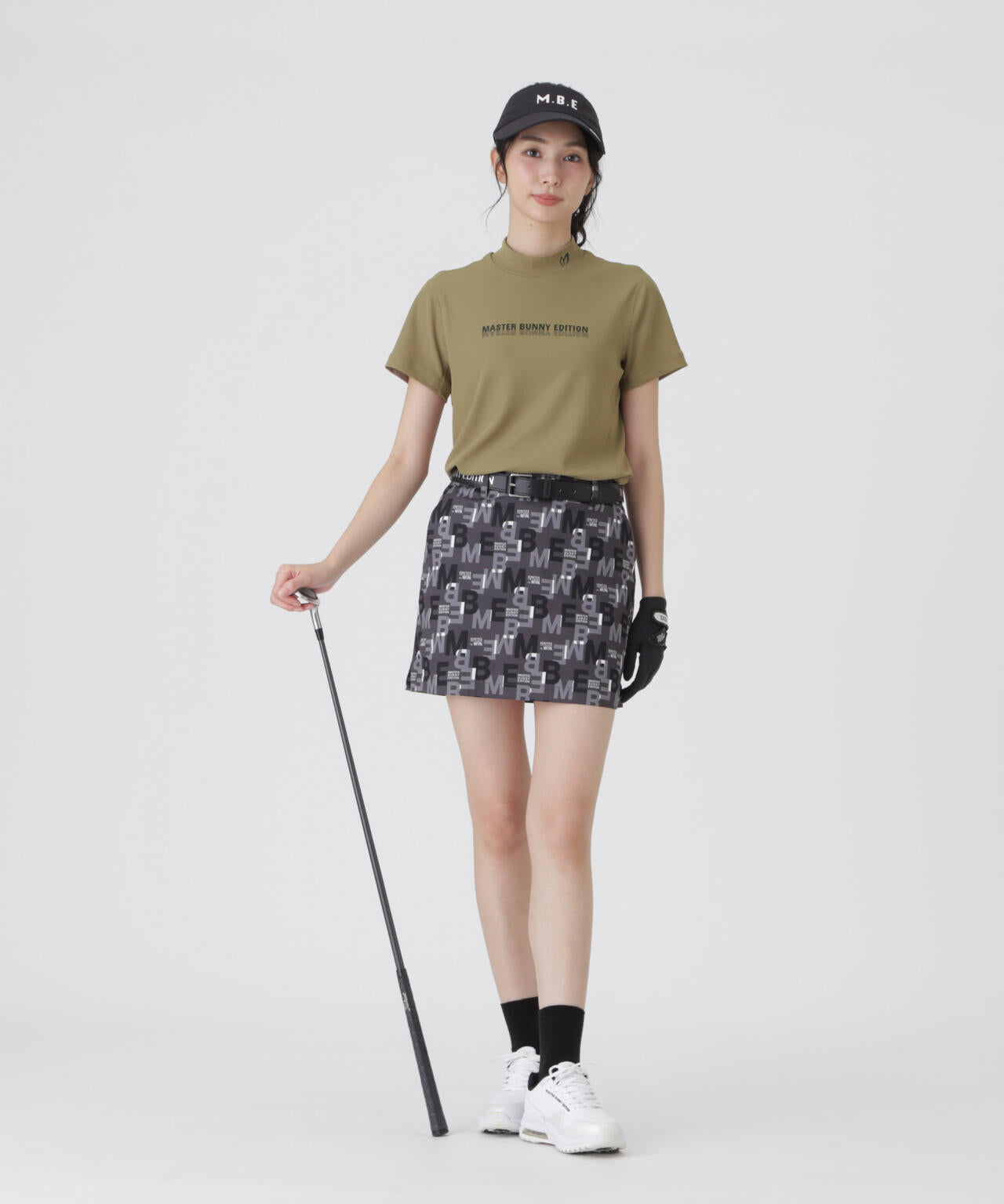 MBEプリントドビーストレッチスカート