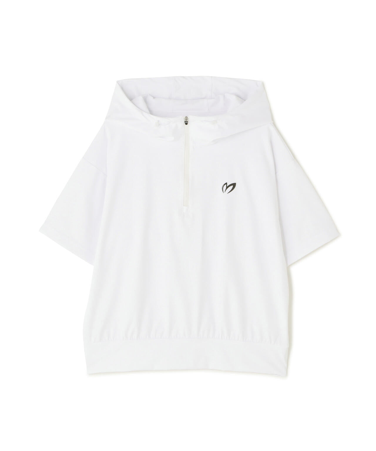 Nyベアムース半袖ハーフジップフーディプルオーバー (WOMENS)