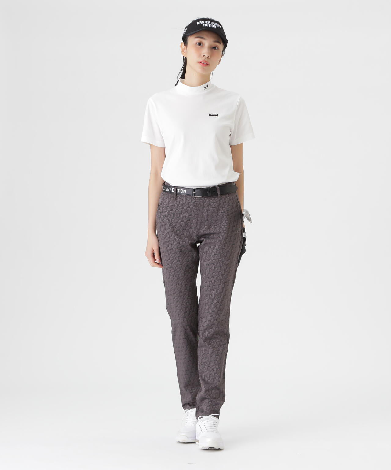 トリコットメッシュ半袖ハイネックカットソー (WOMENS)