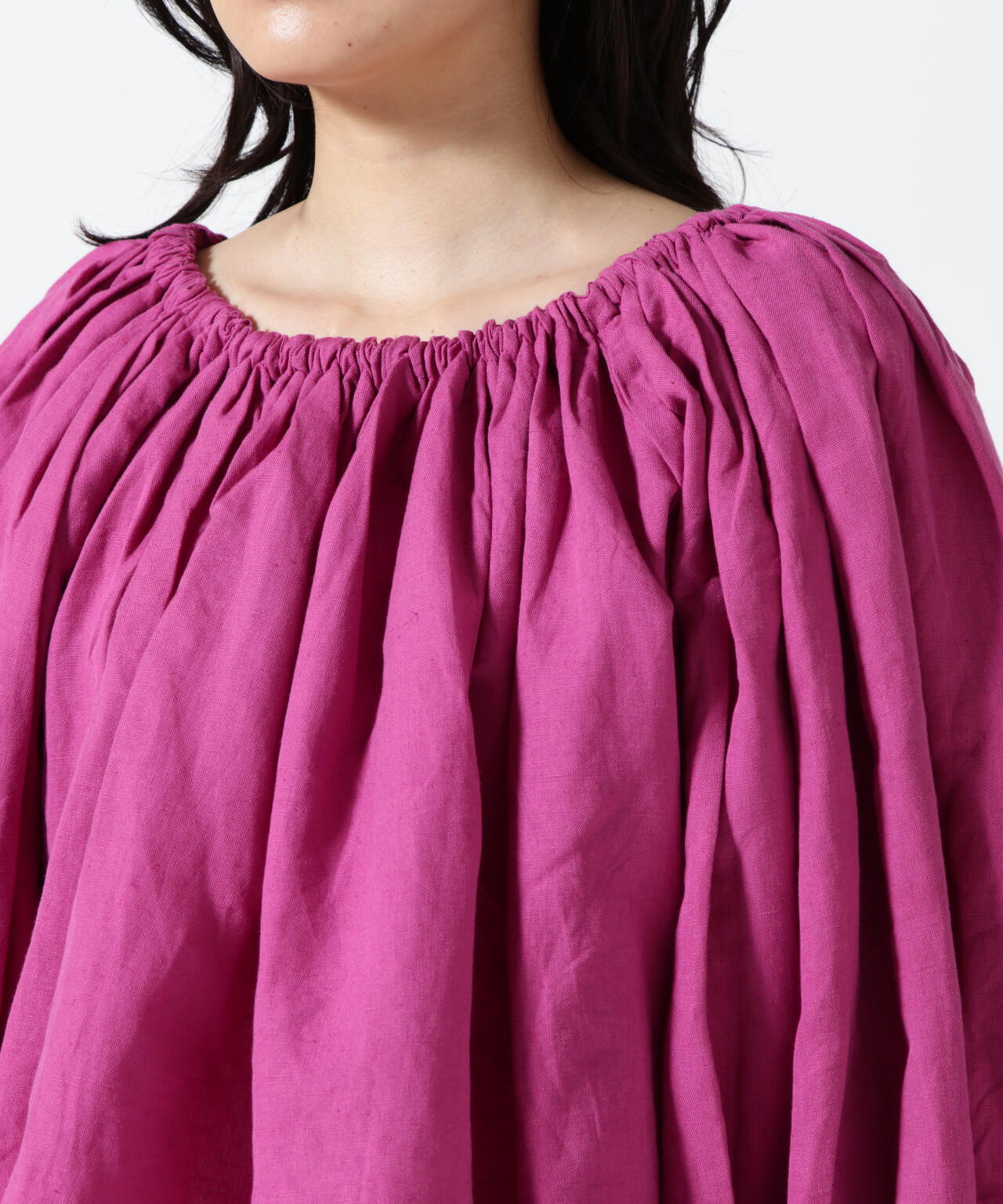 INDIA IS BEAUTIFUL  COTTON LINEN BLOUSEコットンリネンブラウス