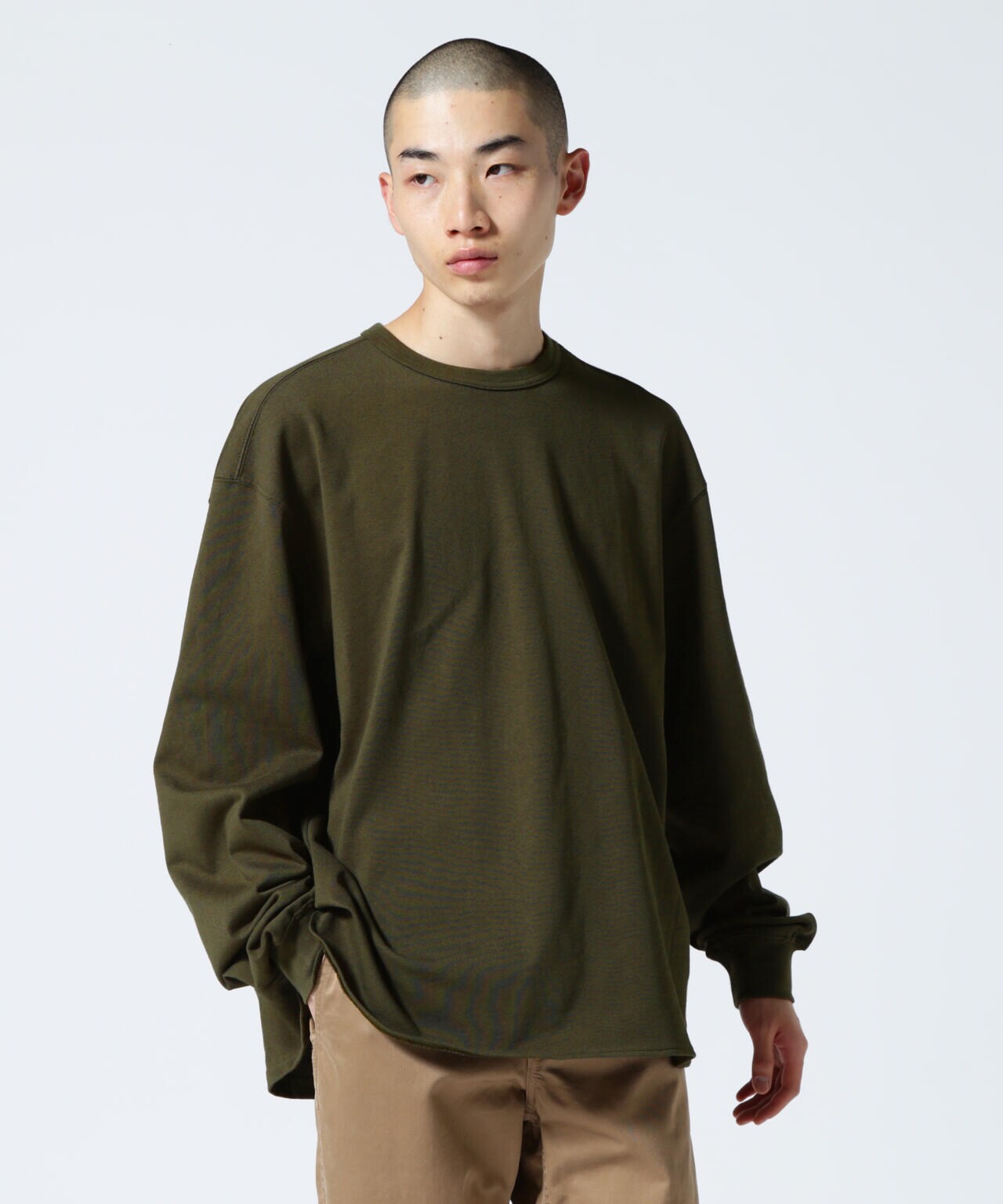 MANASTASH/マナスタッシュ　MS TUCK LONG SLEEVE TEE　タックロングスリーブティー