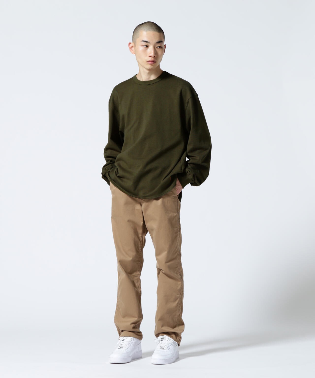 MANASTASH/マナスタッシュ　MS TUCK LONG SLEEVE TEE　タックロングスリーブティー