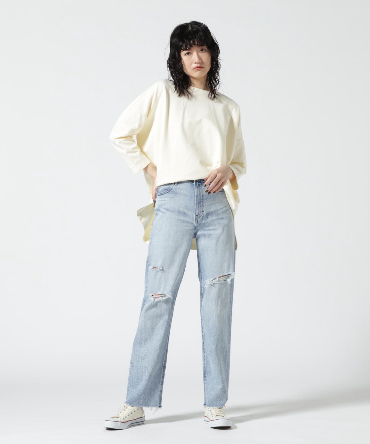 MANASTASH/マナスタッシュ　フレンチテリーワイドプルオーバー