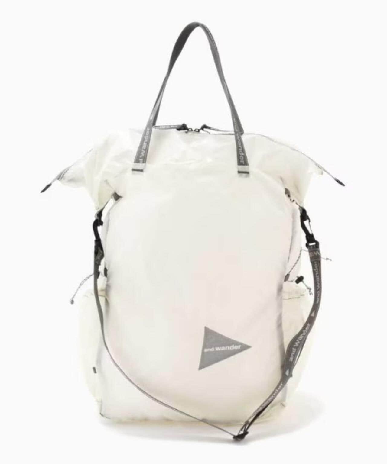 and wander/アンドワンダー　sil tote bag　シルトートバッグ　5743975113