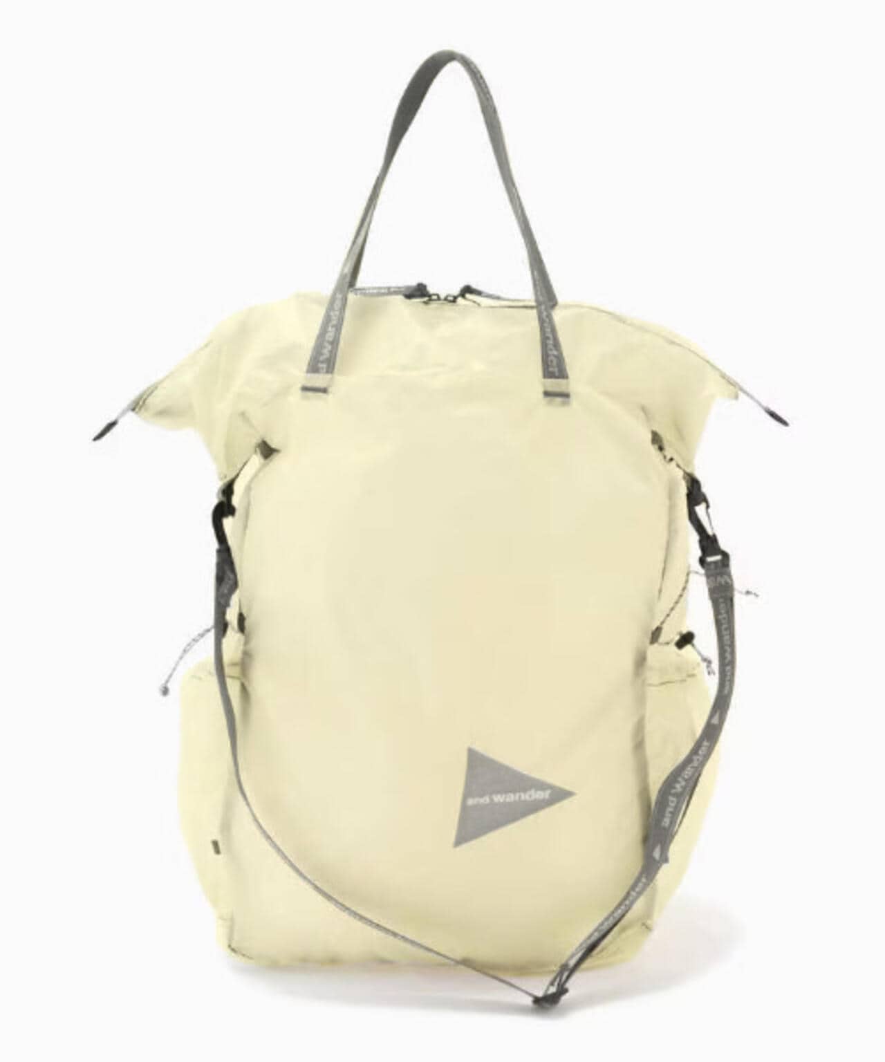 and wander/アンドワンダー　sil tote bag　シルトートバッグ