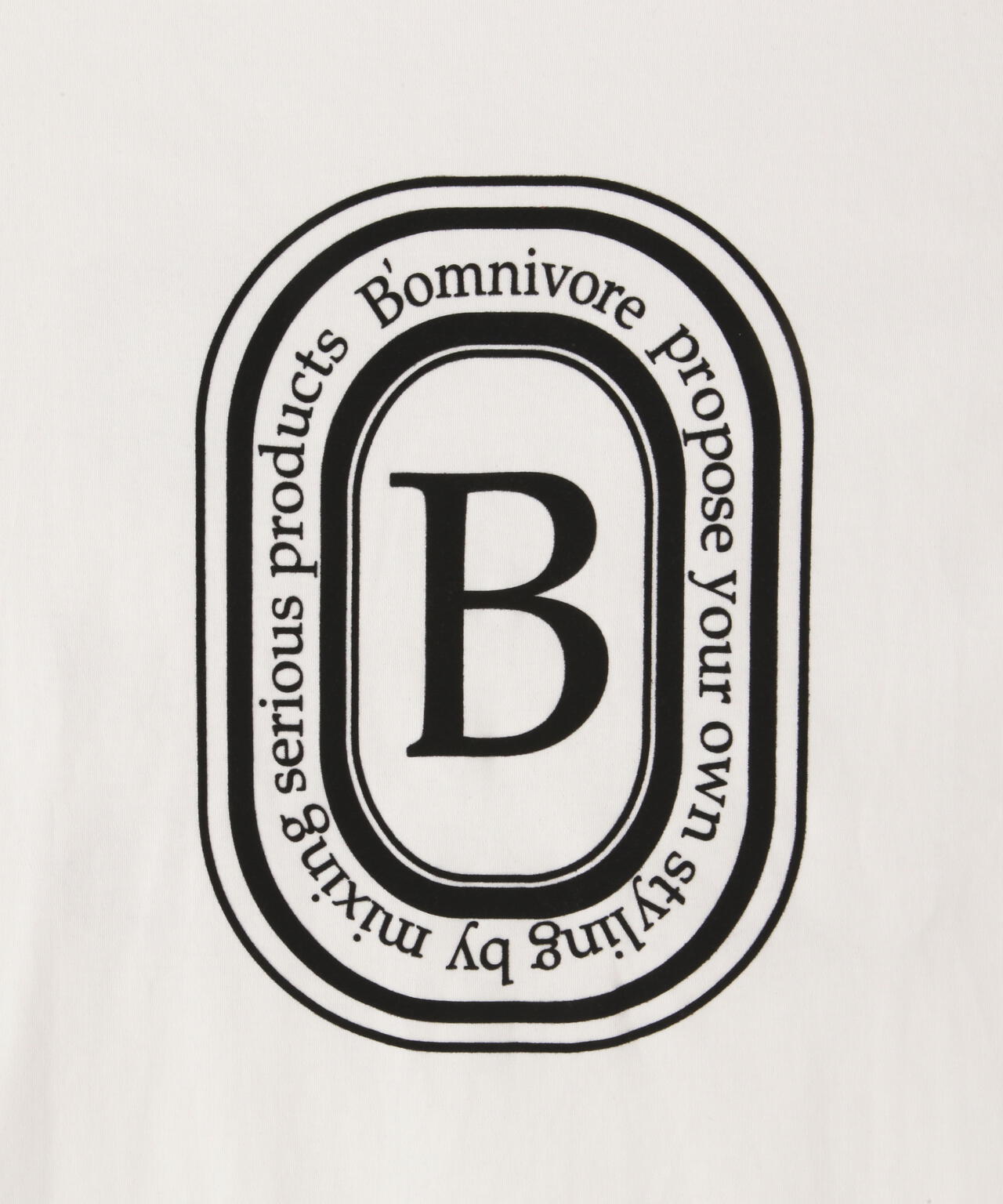 B omnivore/ビーオムニボー  LOGO S/S Tee