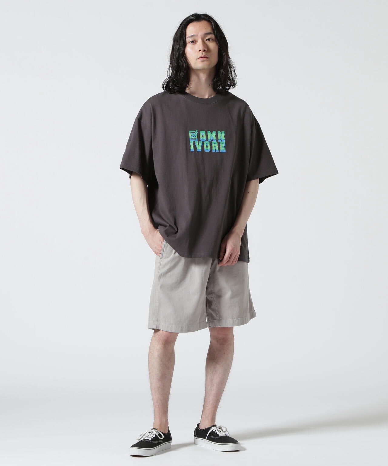 B omnivore/ビーオムニボー NUMBER S/S TEE