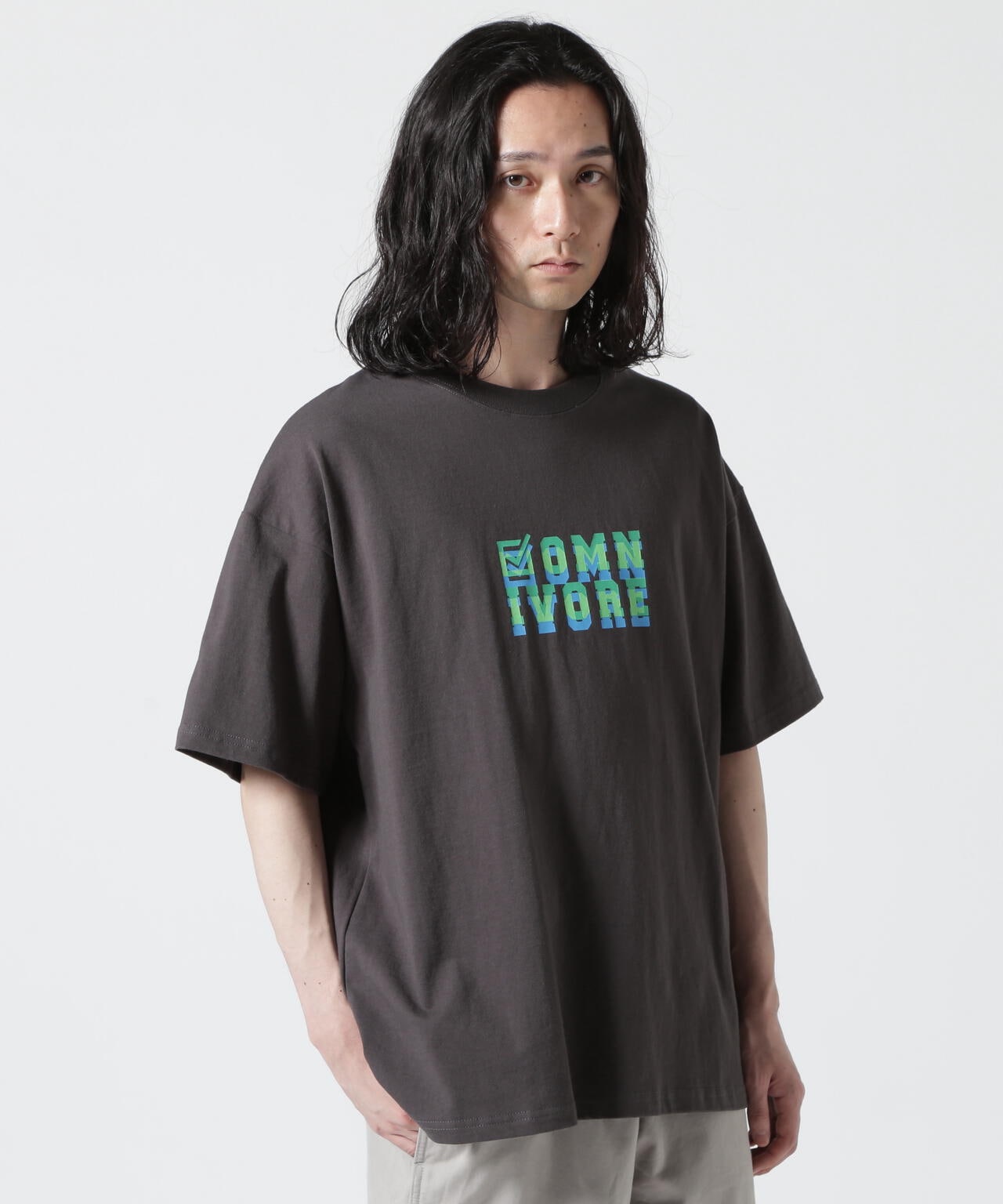 B omnivore/ビーオムニボー NUMBER S/S TEE