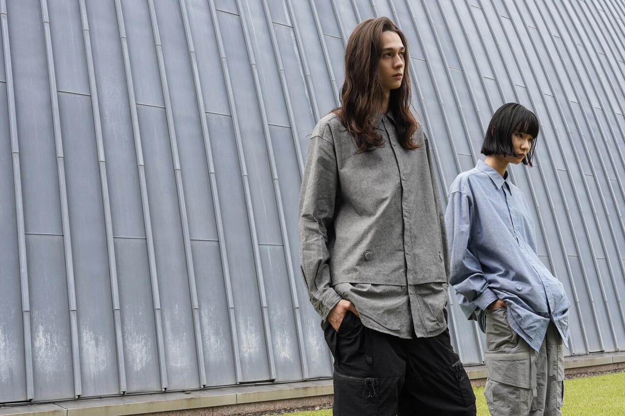 CMF OUTDOOR GARMENT/シーエムエフ アウトドアガーメント　別注newspaper shirt