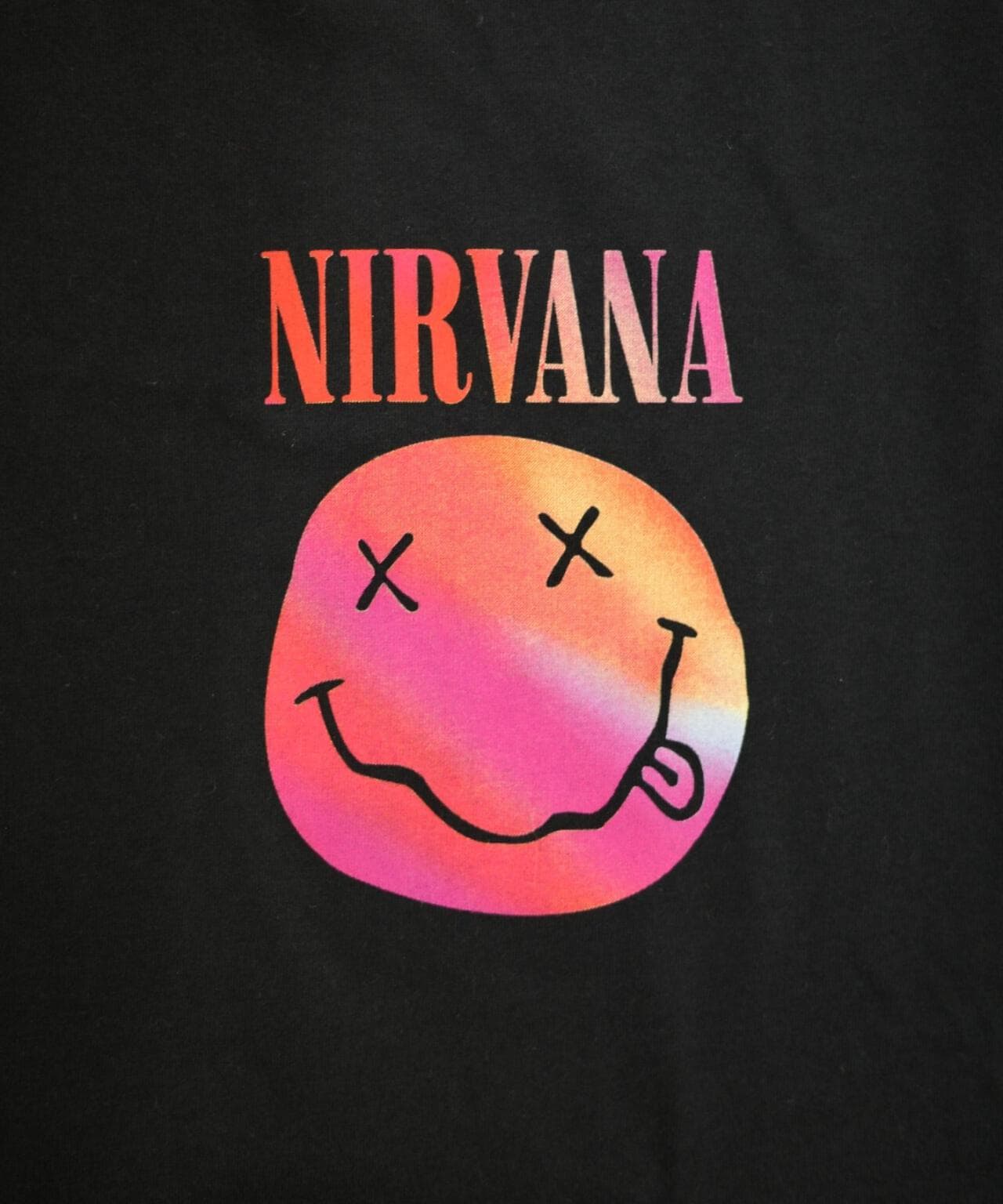 NIRVANA/ニルヴァーナ　GRADIENT HAPPY FACE L/S TEE　ロンT