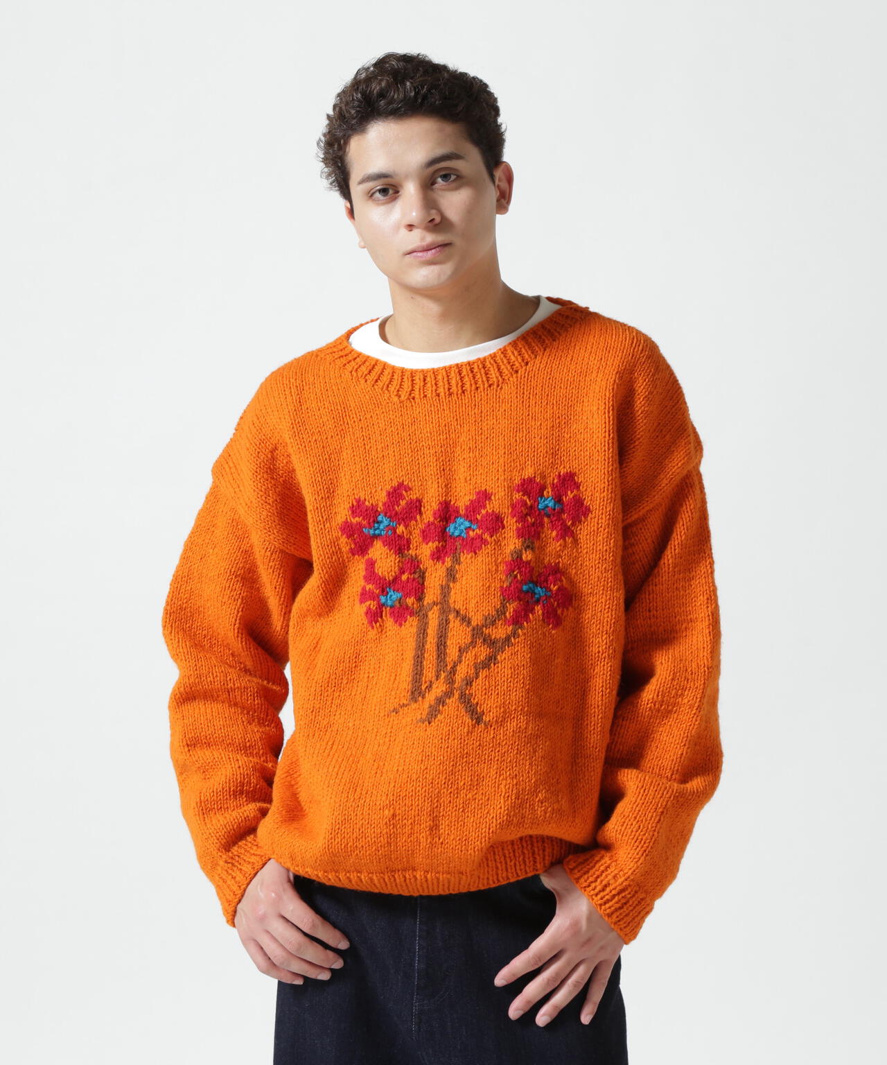 MacMahon Knitting Mills　Crew Neck Knit-5 Flowers
