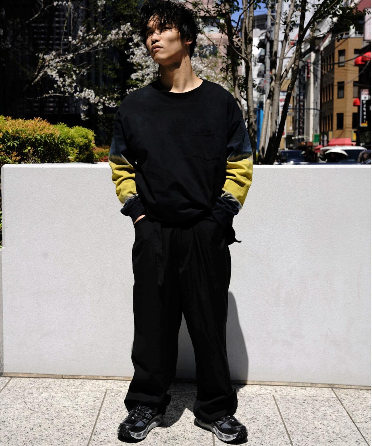 B omnivore/ビーオムニボー  TR BELT LOOSE PANTS