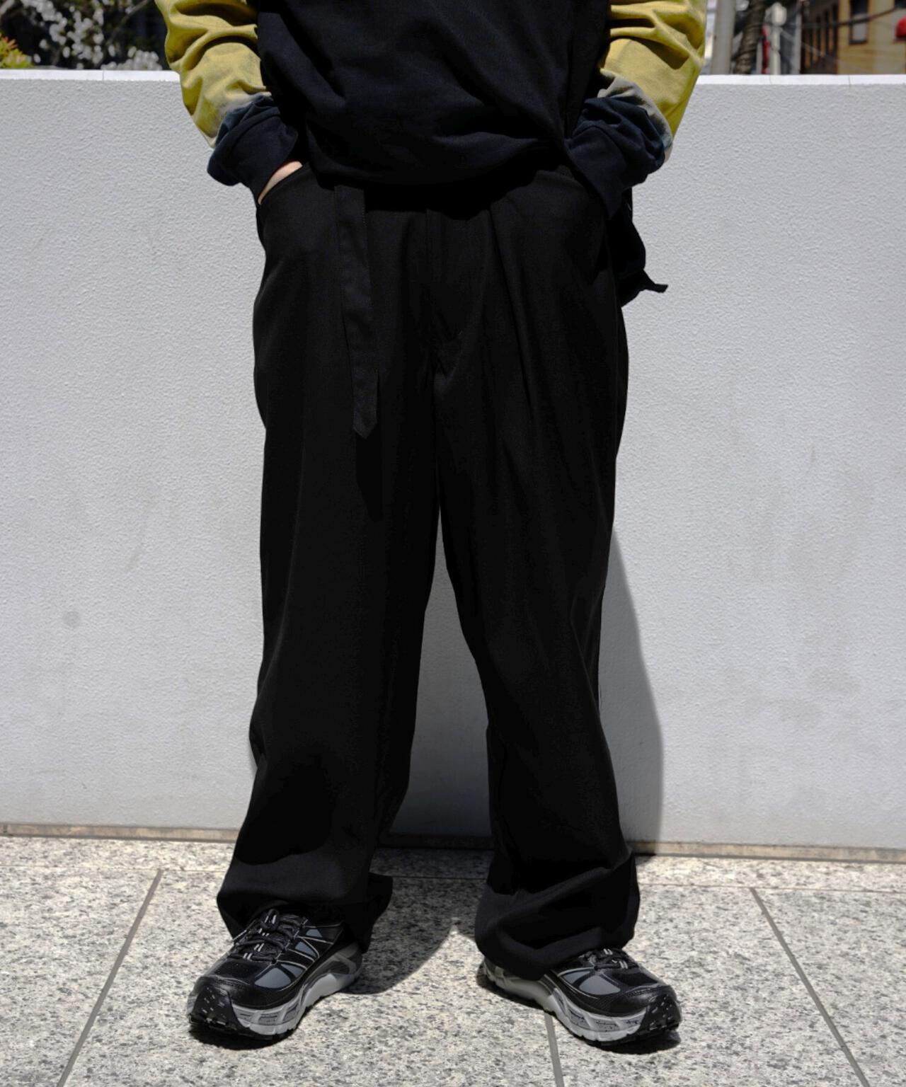 B omnivore/ビーオムニボー  TR BELT LOOSE PANTS