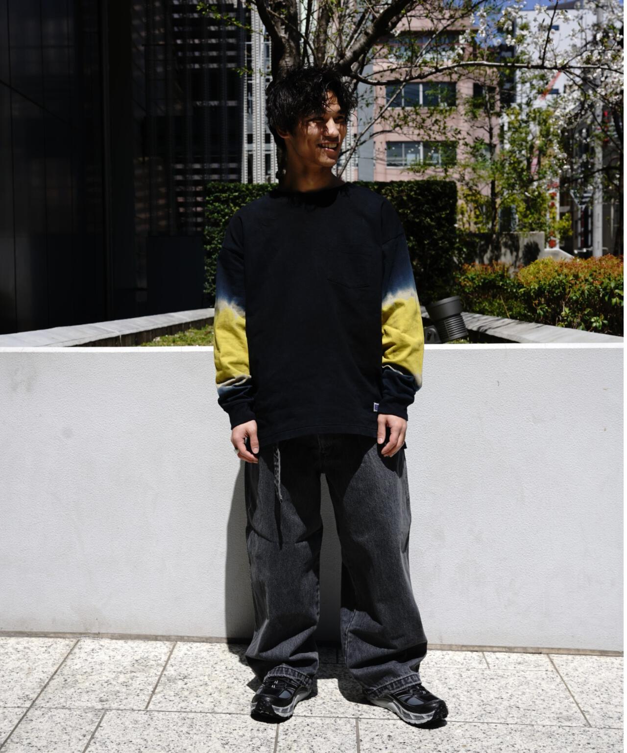 B omnivore/ビーオムニボー　DENIM BELT LOOSE PANTS
