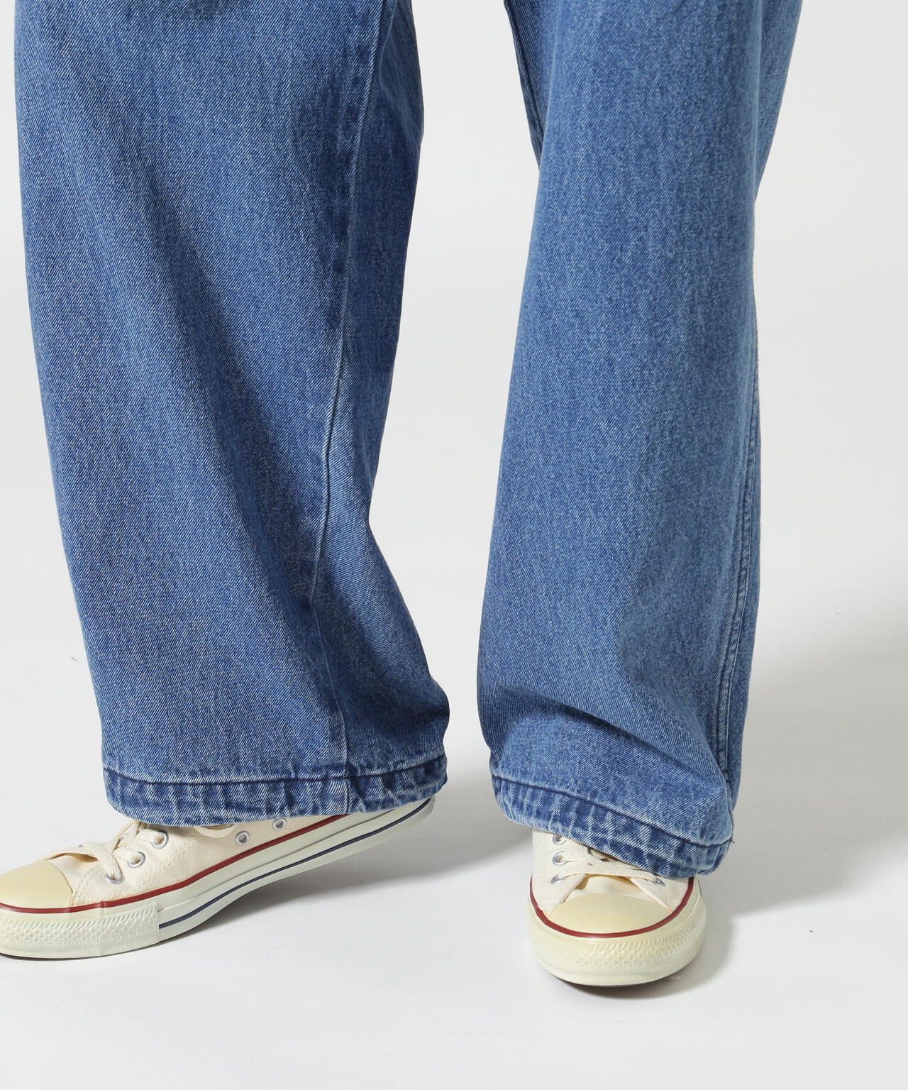 B omnivore/ビーオムニボー　DENIM BELT LOOSE PANTS