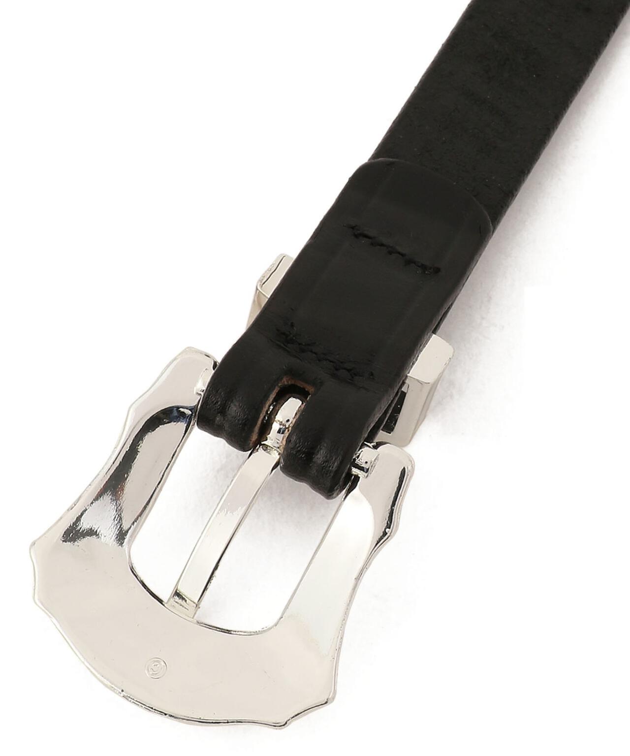 TORY LEATHER　3/4 inch 3-Piece Silver Buckle Set Belt