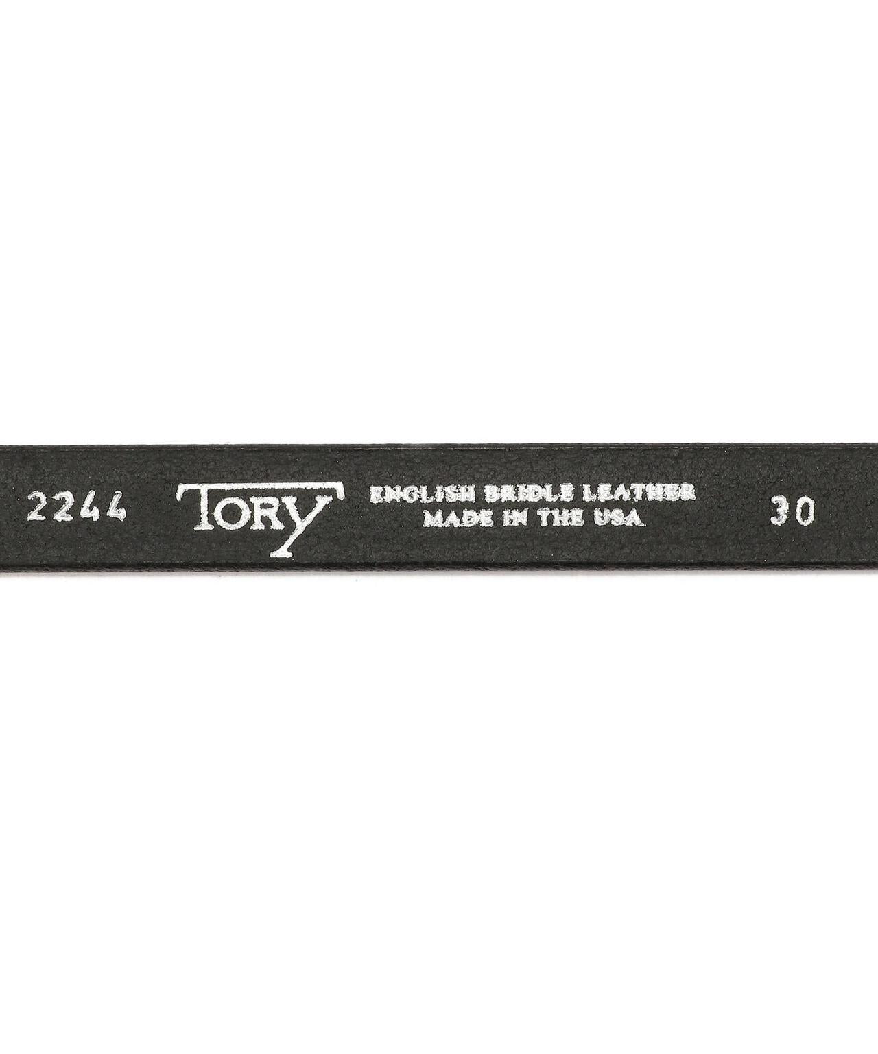 TORY LEATHER　3/4 inch 3-Piece Silver Buckle Set Belt