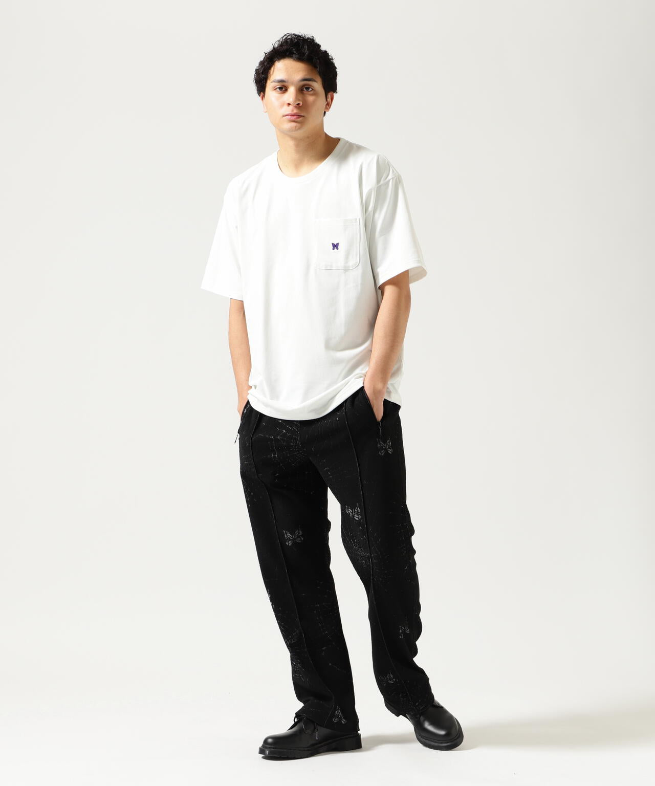 Needles/ニードルズ  Track Pant-Pile Jacquard Spider Web