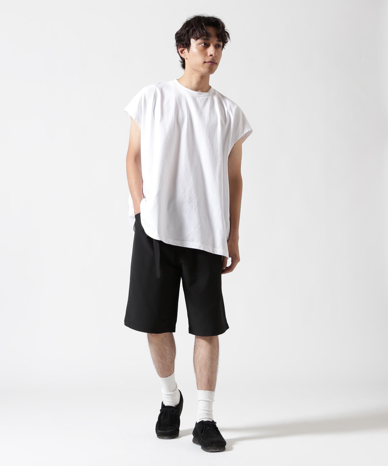 B omnivore/ビーオムニボー　PS BELT SHORTS PSベルトショーツ