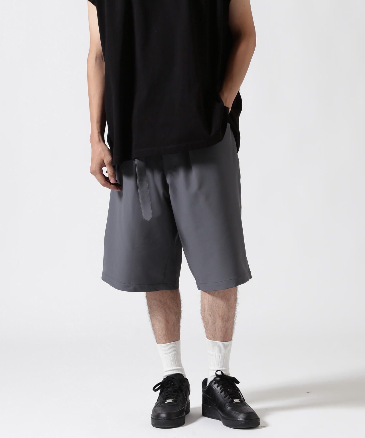 B omnivore/ビーオムニボー　PS BELT SHORTS PSベルトショーツ