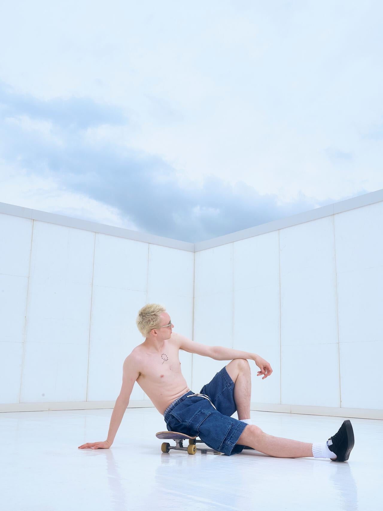 B omnivore/ビーオムニボー　DENIM CARGO SHORTS デニムカーゴショーツ