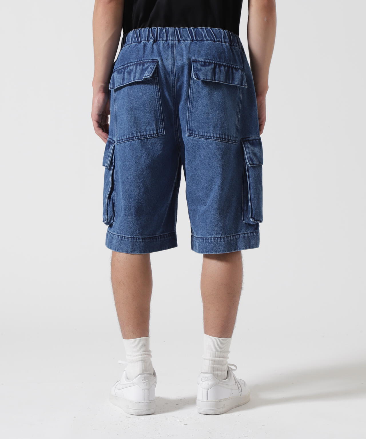 B omnivore/ビーオムニボー　DENIM CARGO SHORTS デニムカーゴショーツ