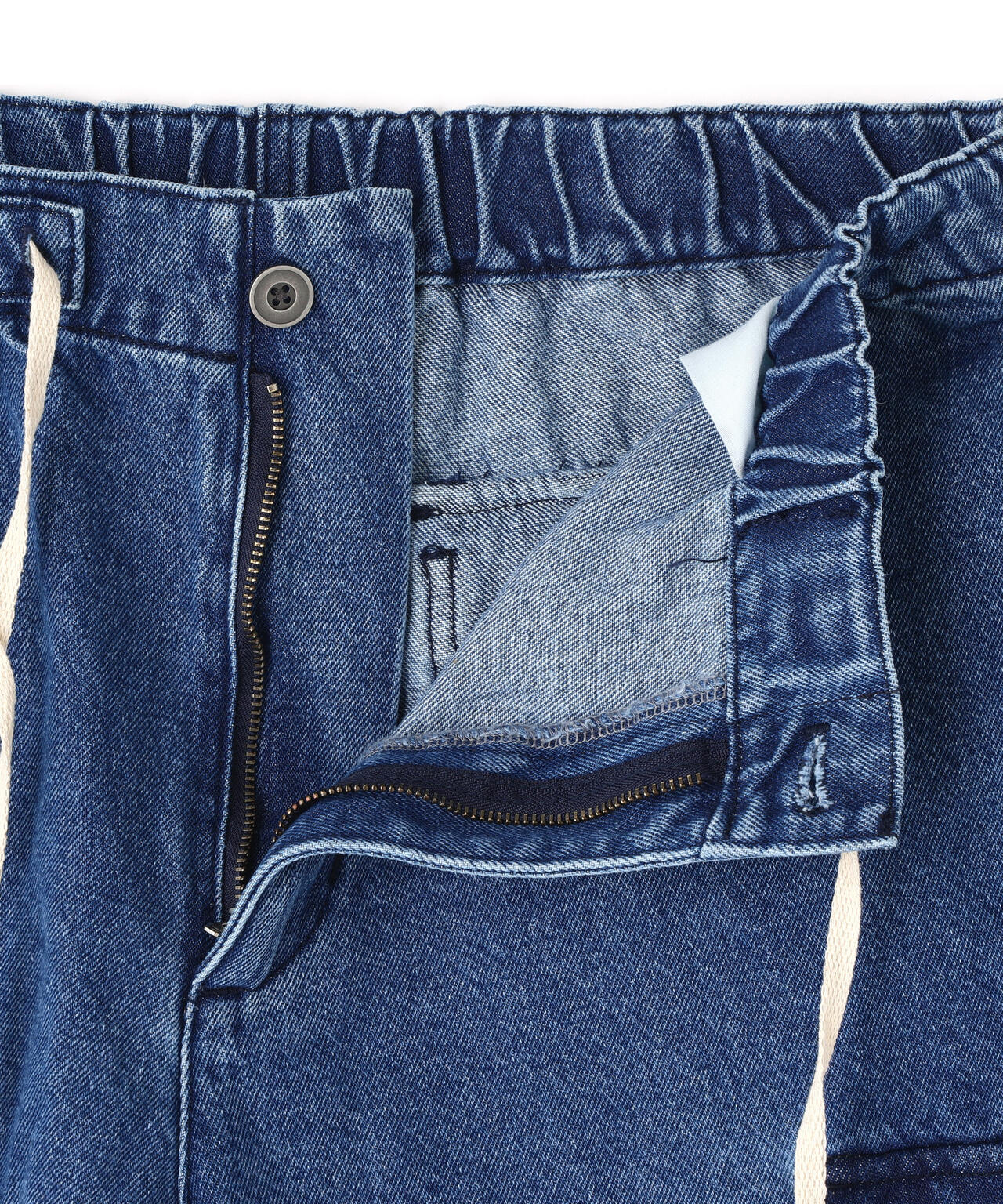 B omnivore/ビーオムニボー　DENIM CARGO SHORTS デニムカーゴショーツ