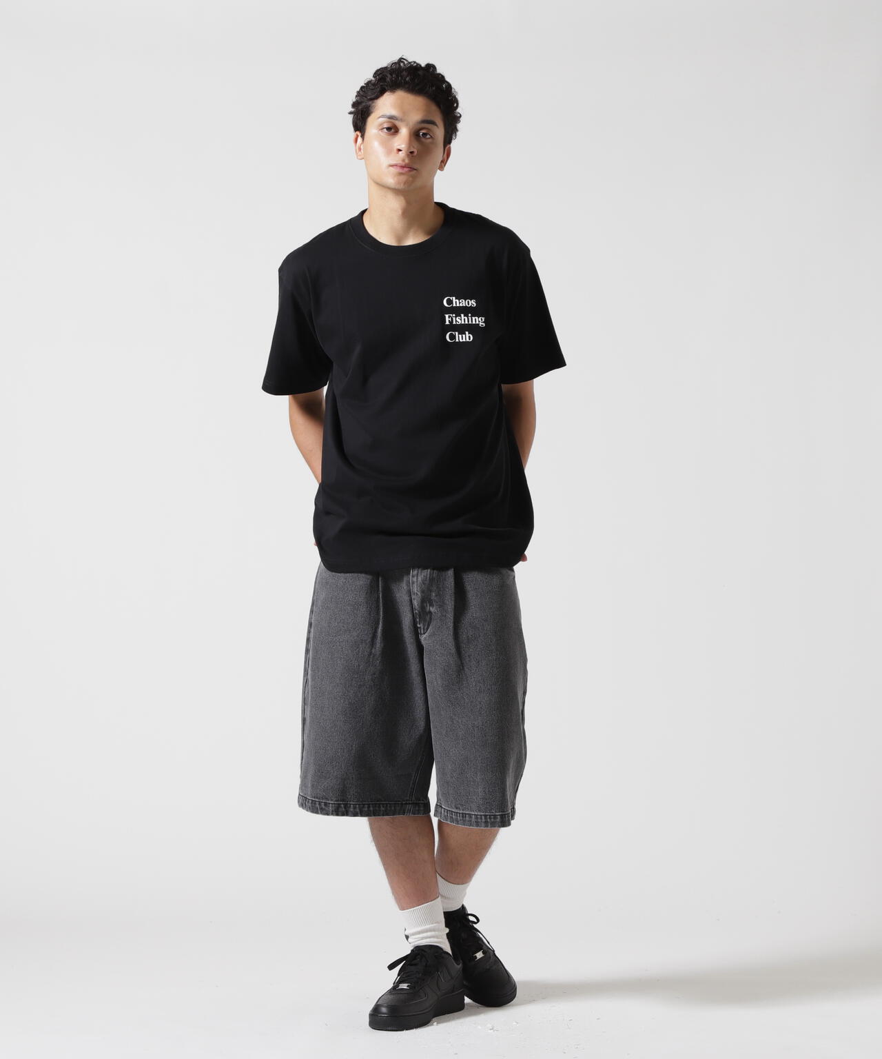 B omnivore/ビーオムニボー　DENIM BELT SHORTS デニムベルトショーツ