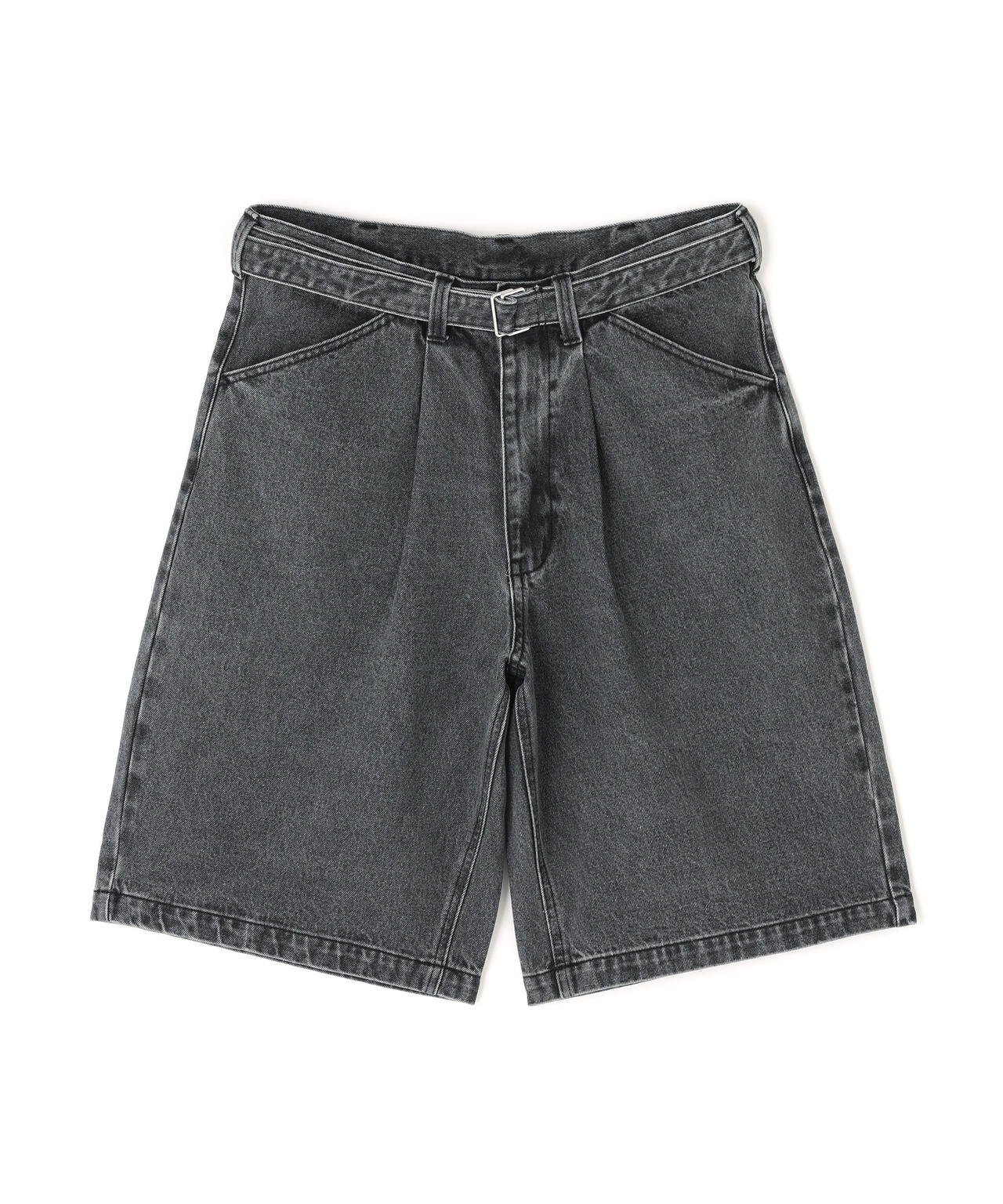 B omnivore/ビーオムニボー　DENIM BELT SHORTS デニムベルトショーツ