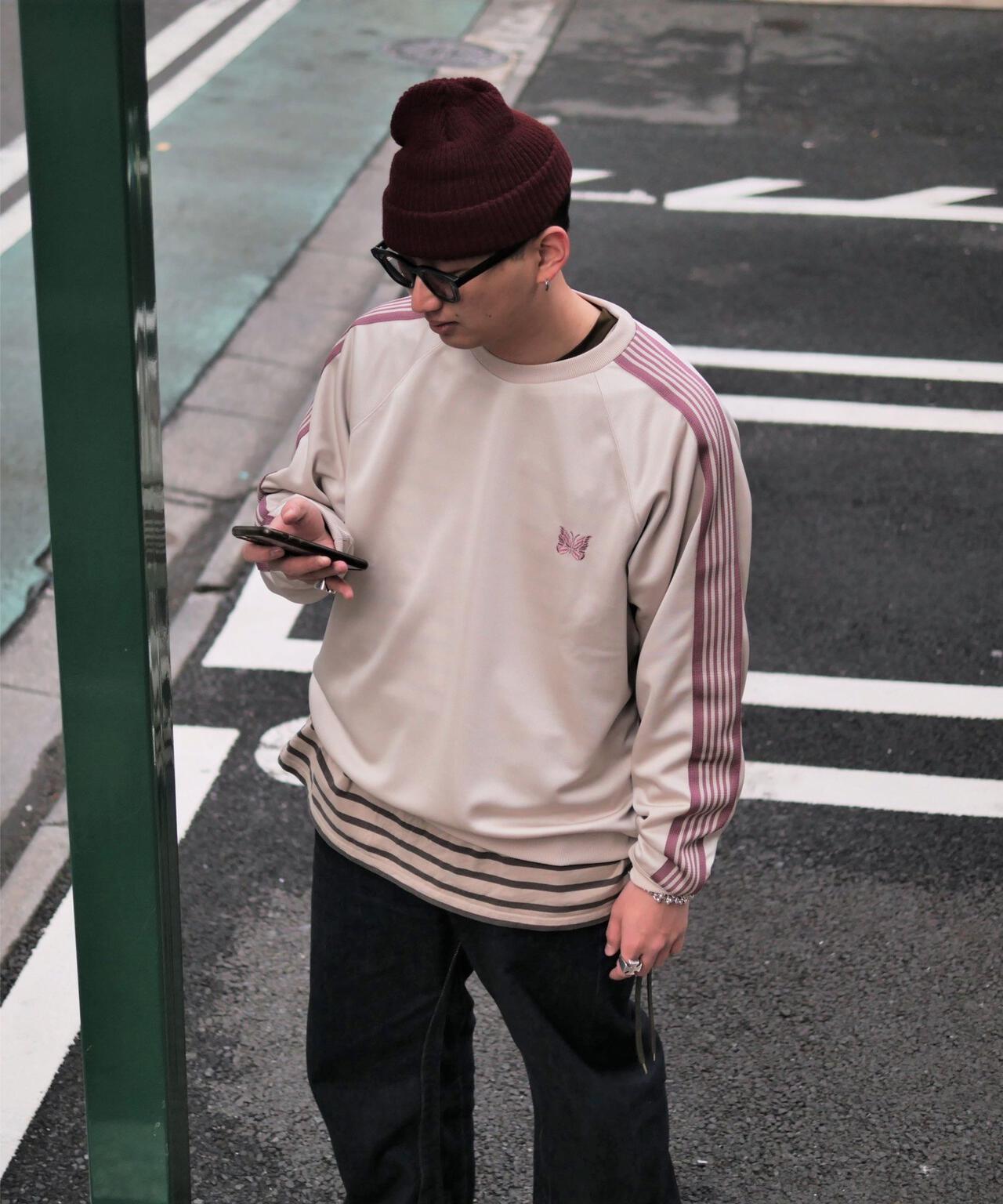 Needles/ニードルズ　Track Crew Neck Sh-Poly Smooth